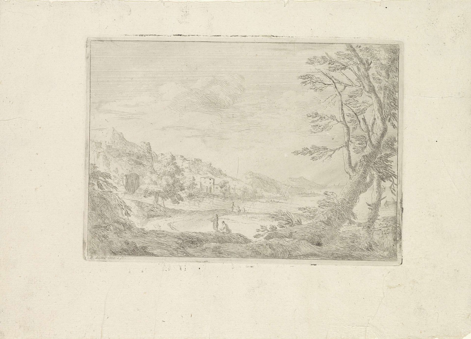 Landschap bij Rome by Paolo Anesi
