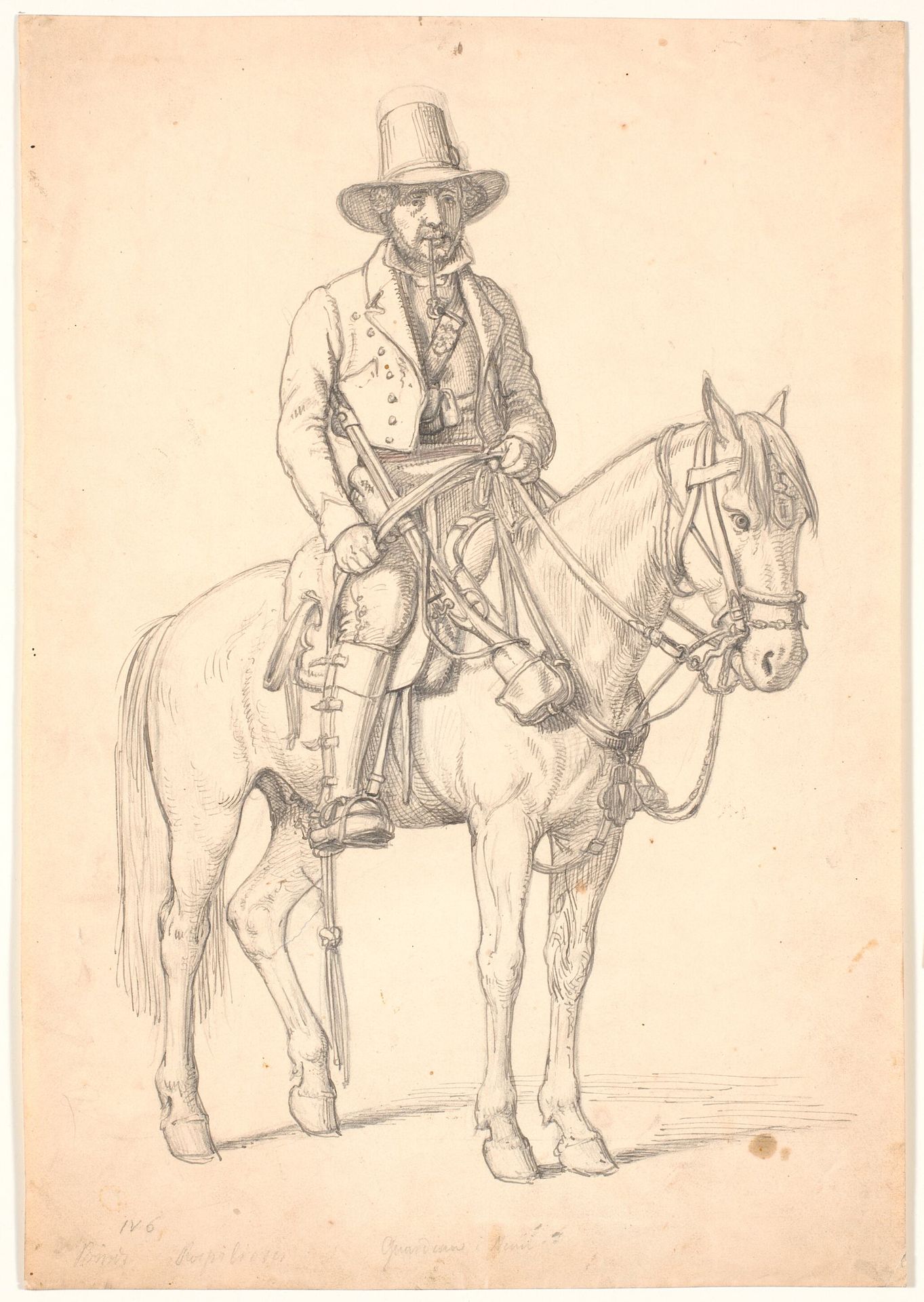 "Prins Rospiliosi" til hest, "Guardian i Nemi" by Wilhelm Marstrand