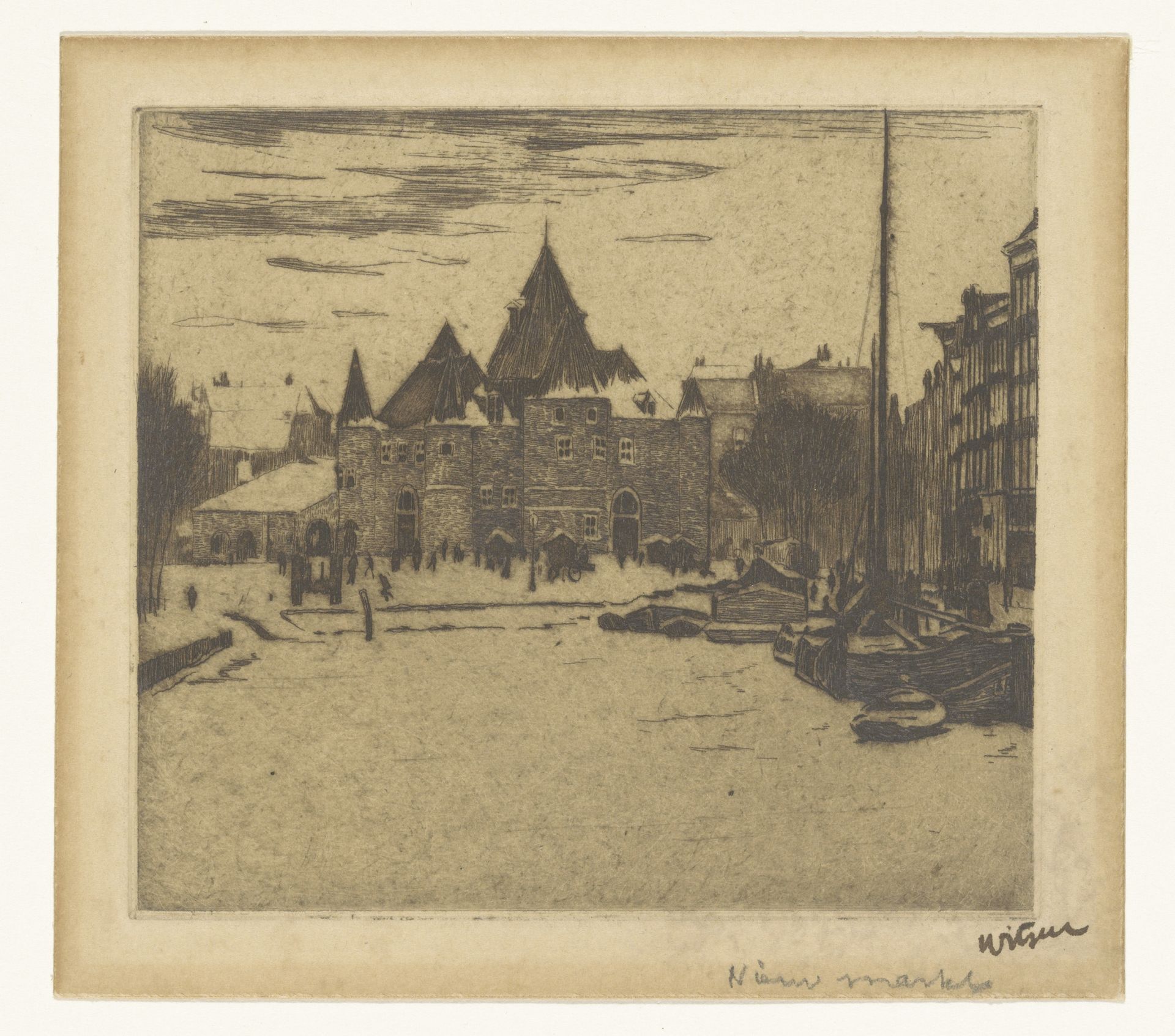 Nieuwmarkt in Amsterdam by Willem Witsen