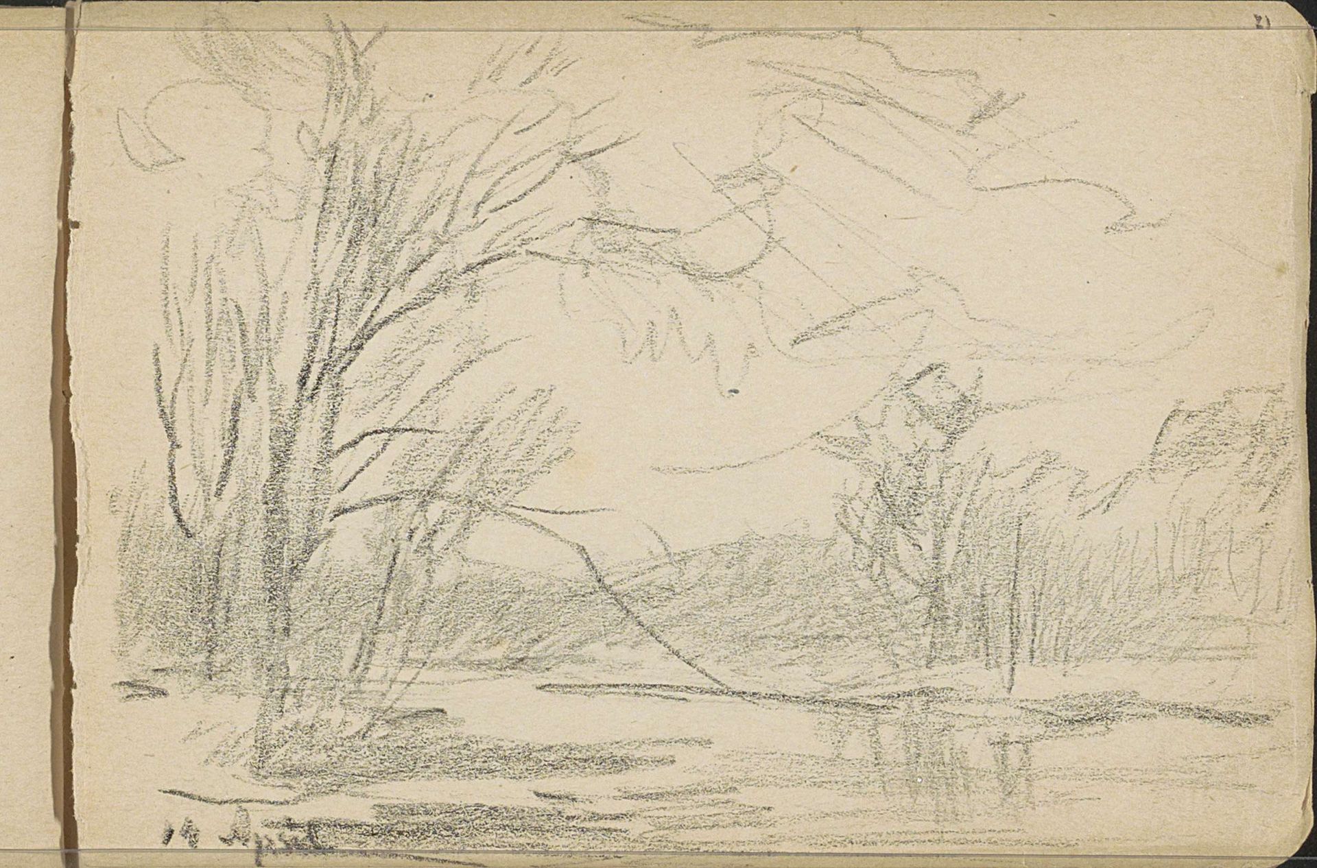 Landschap met water by Willem Cornelis Rip