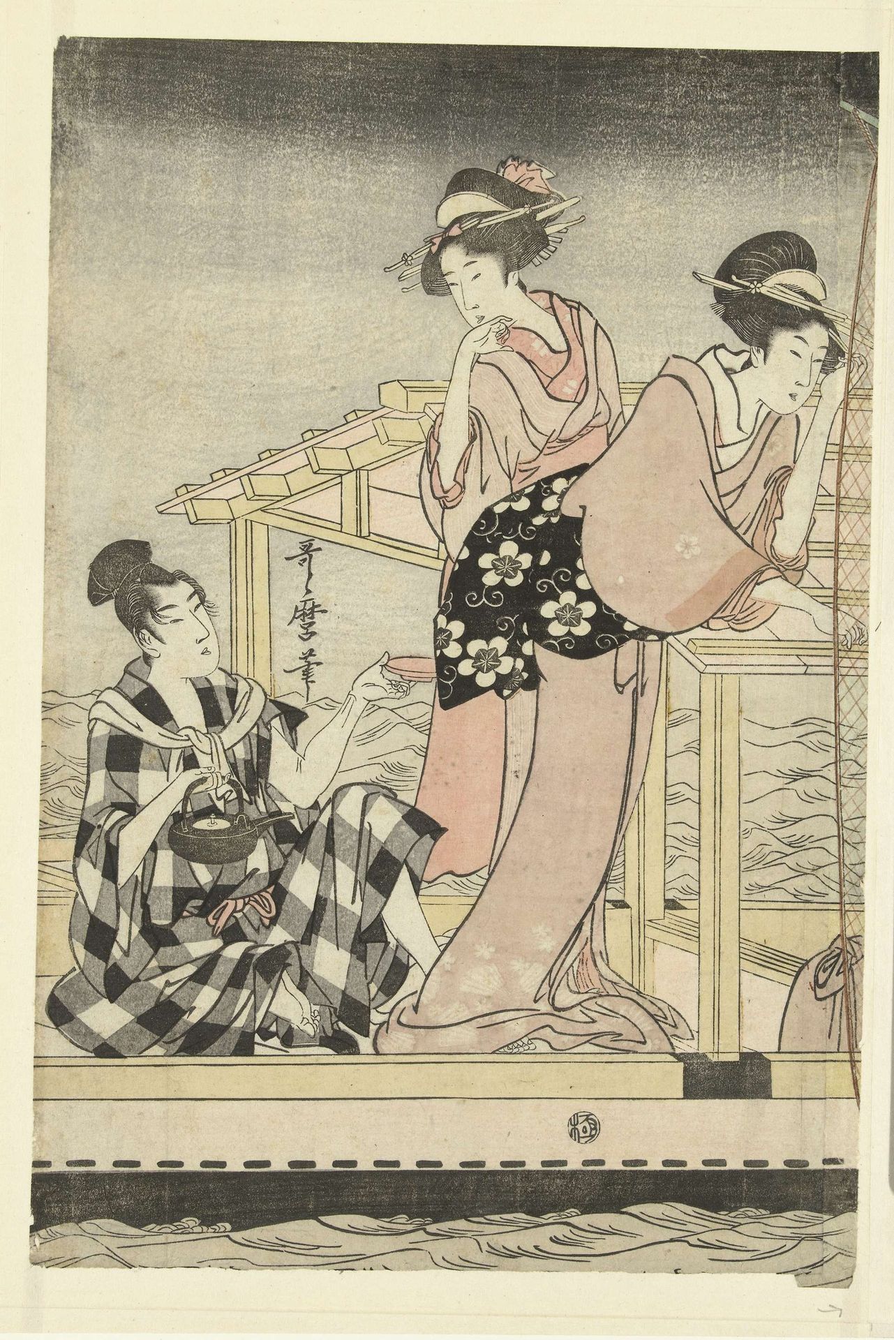 Nachtelijke visvangst by Kitagawa Utamaro