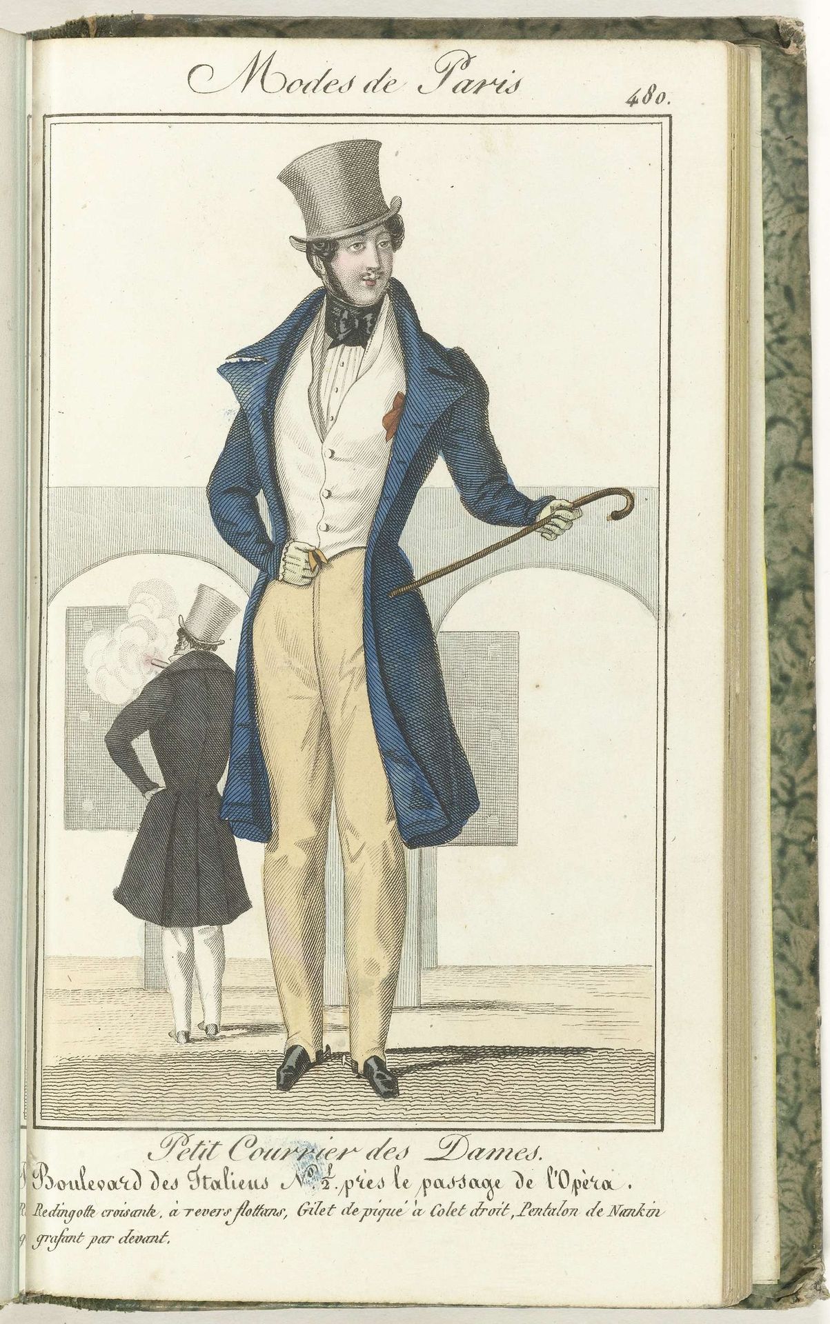 Petit Courrier des Dames, 25 juin 1827, No. 480 : Redingotte croisante, à revers flottans,... by Anonymous