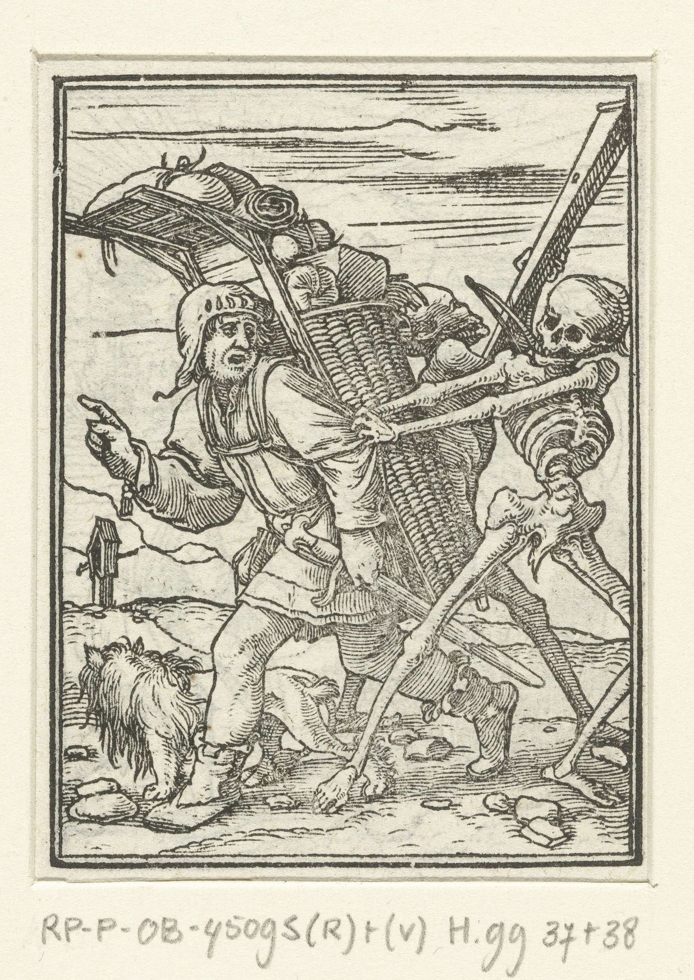 Marskramer en de Dood by Hans (II) Holbein