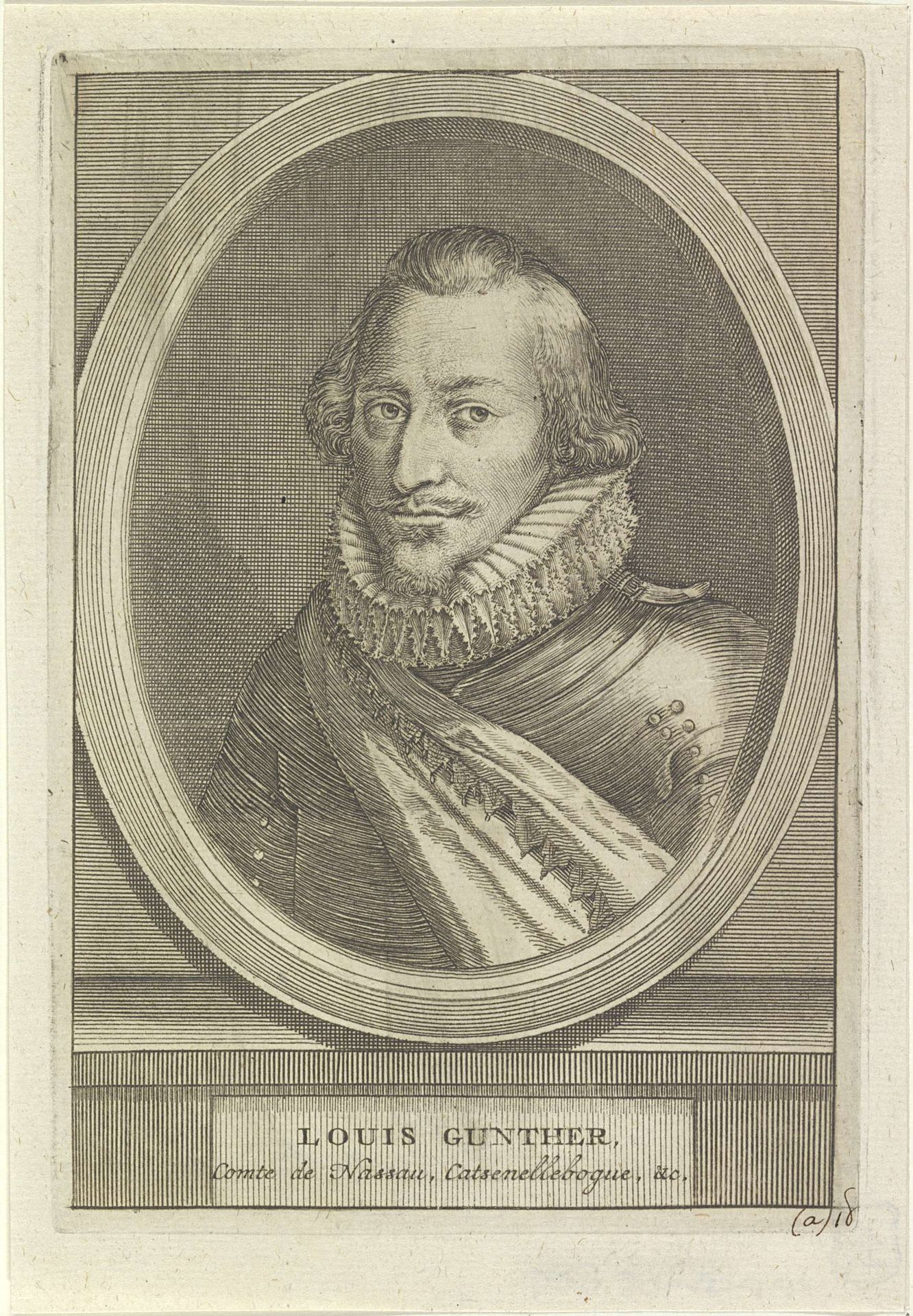 Portret van Lodewijk Gunther, graaf van Nassau by Anonymous