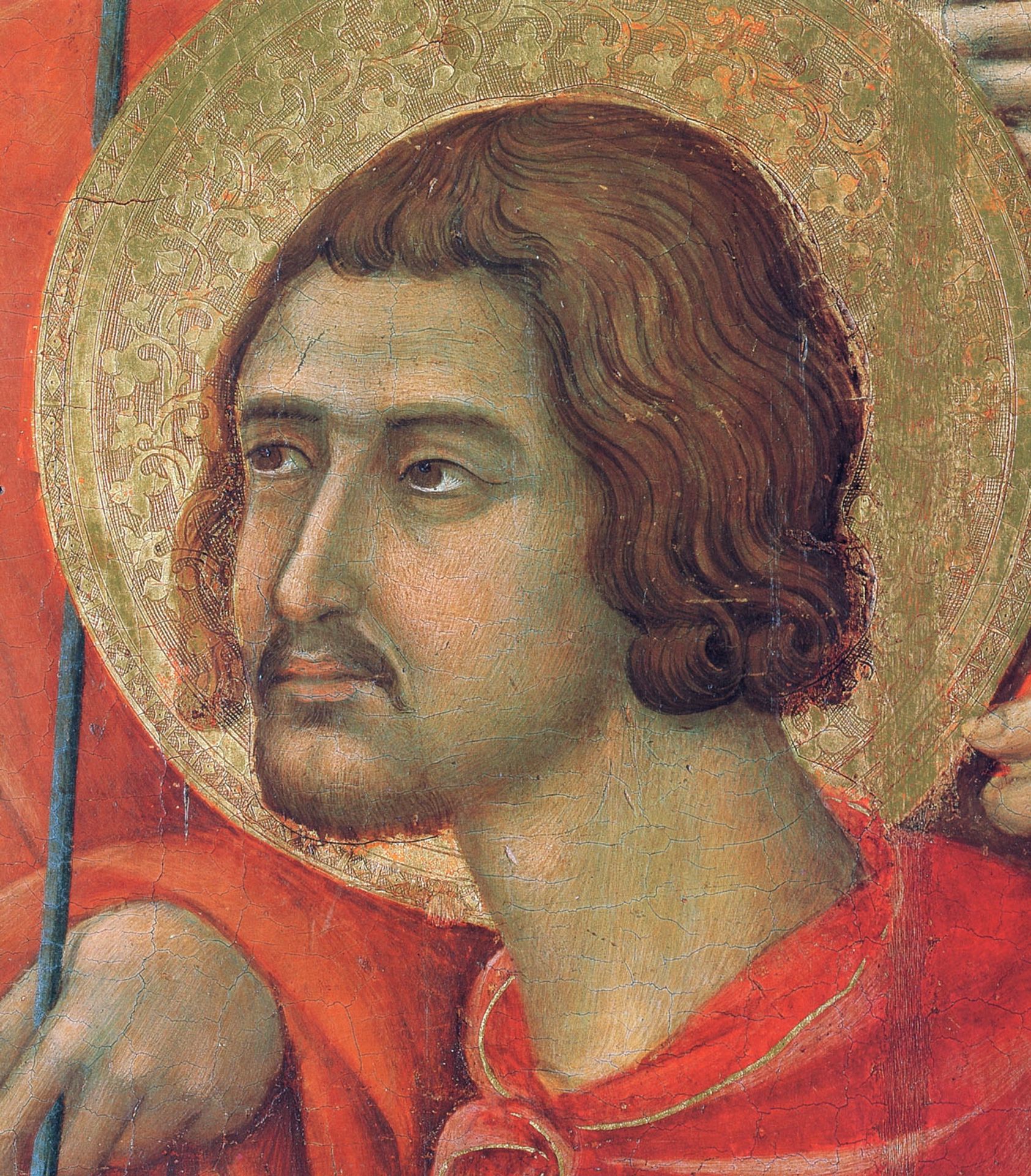Madonna and Child on a throne (Front side fragment) by Duccio