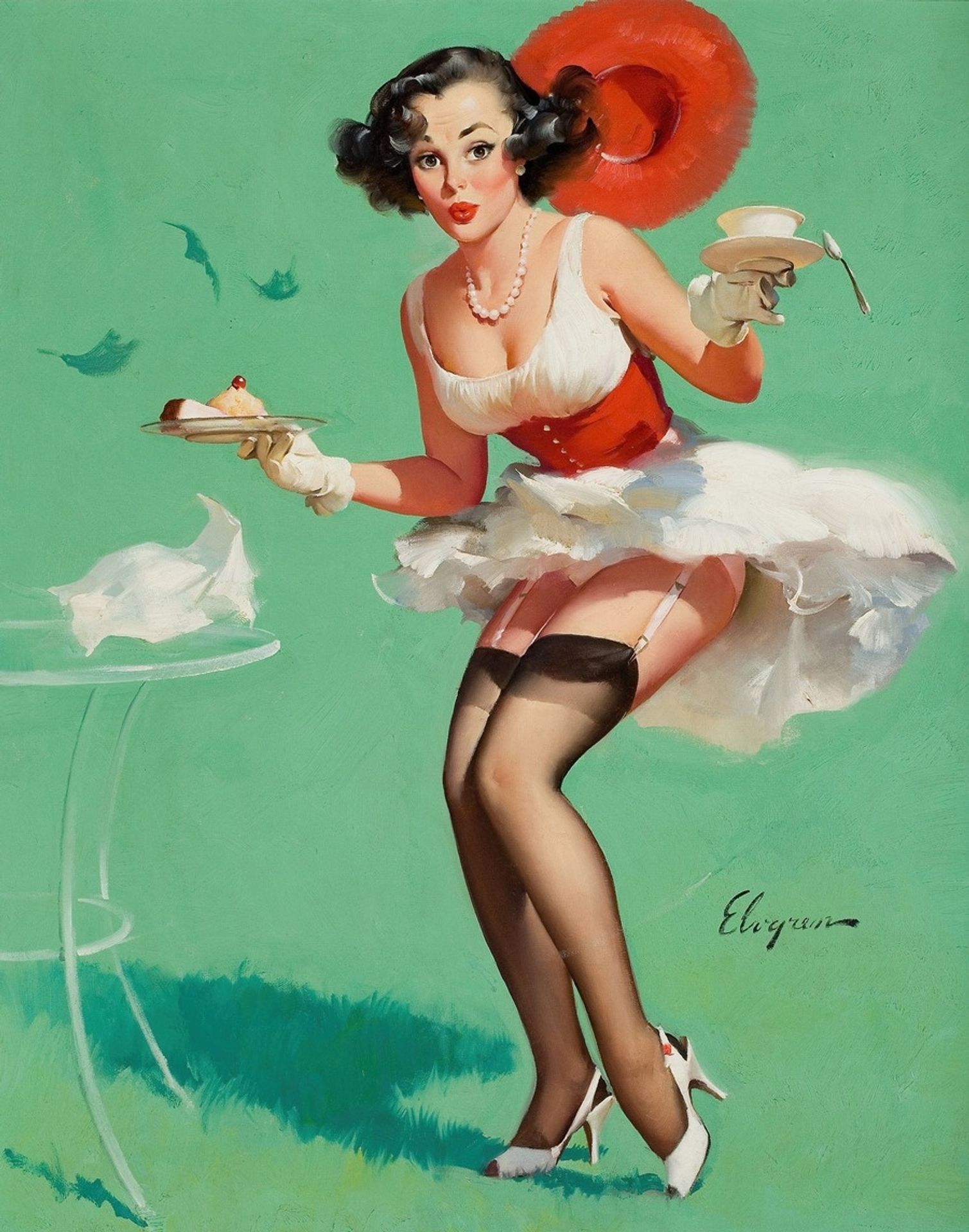 Fresh Breeze by Gil Elvgren