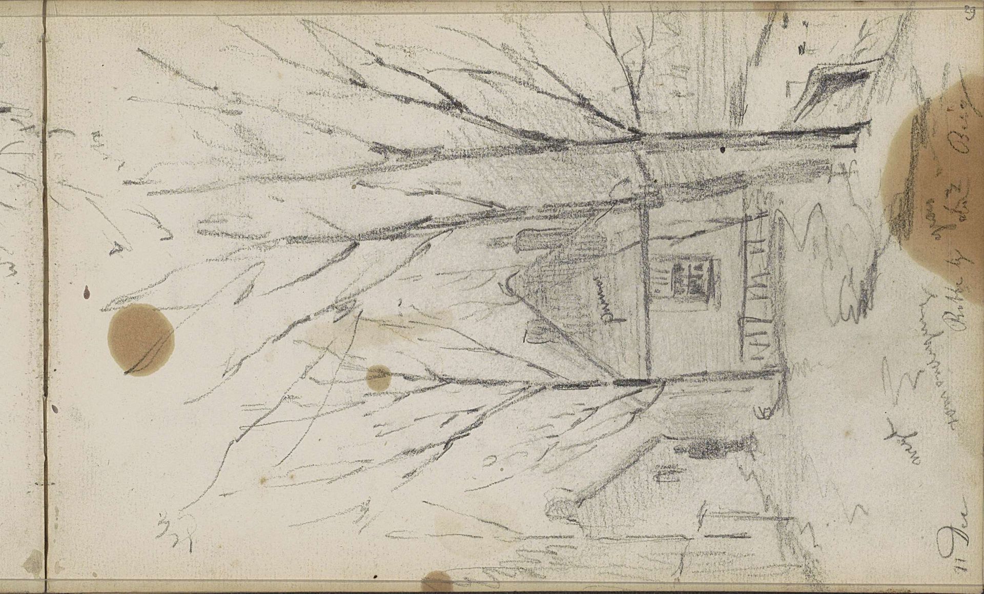 Figuur op een straat langs de Rotte by Willem Cornelis Rip