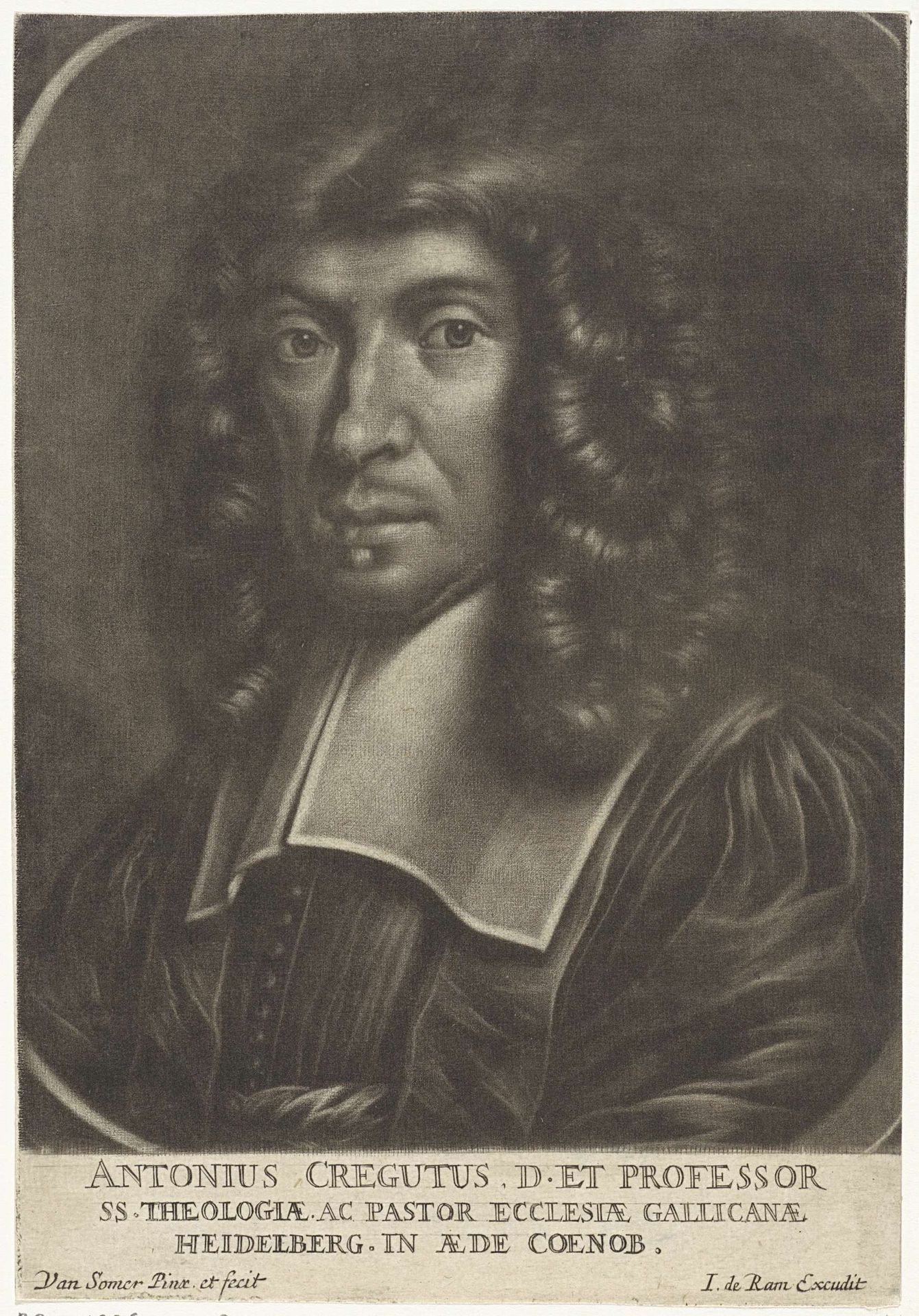 Portret van de theoloog Antonius Cregutus by Jan van Somer
