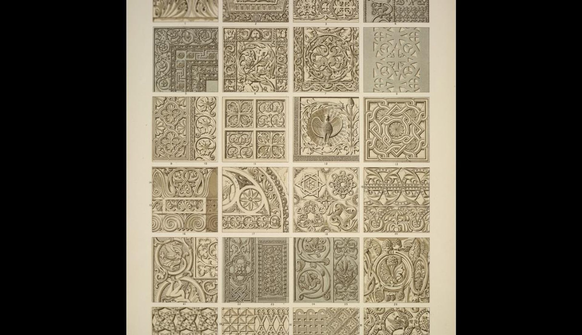 Byzantine no. 1. Carved Byzantine ornaments by Owen Jones