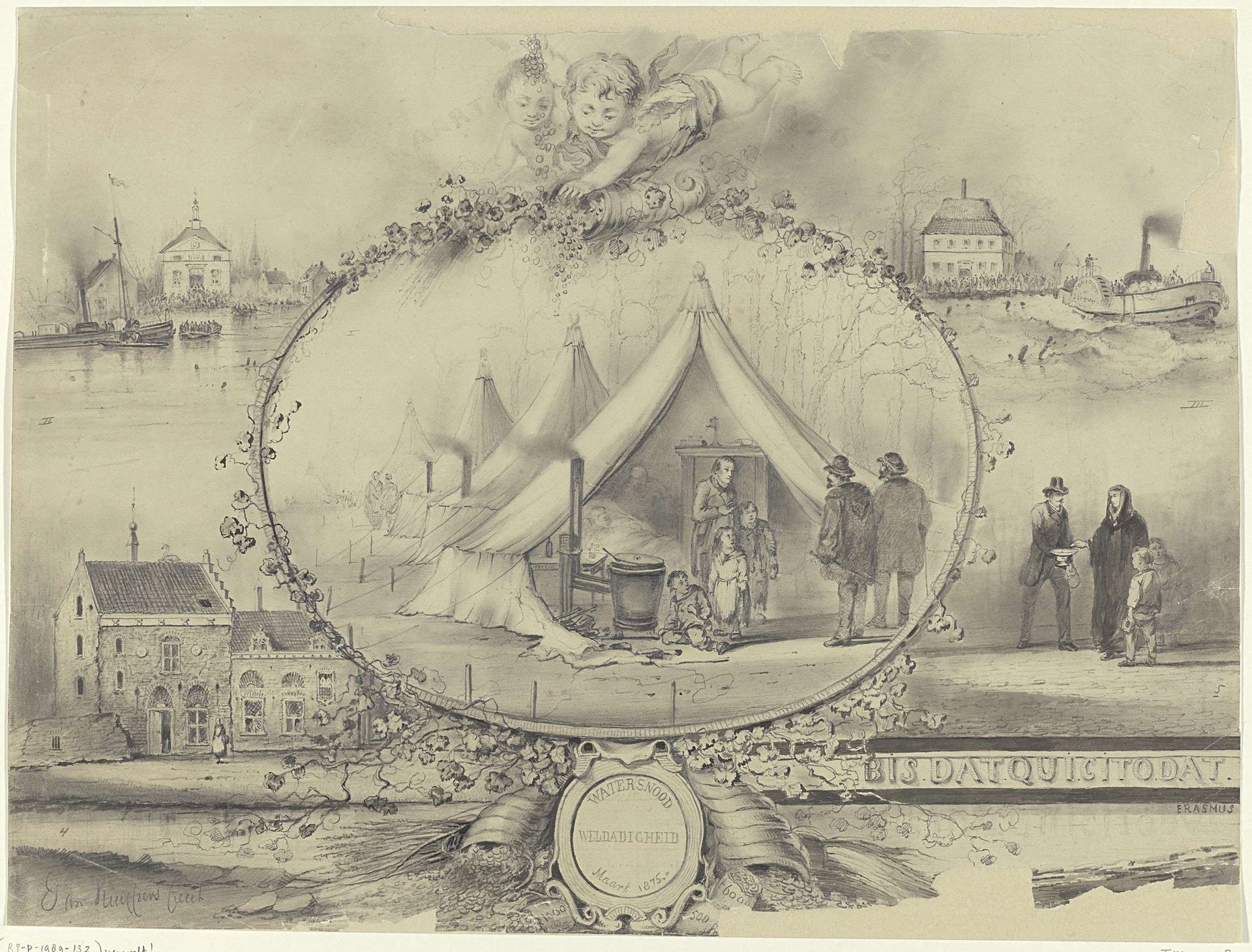 Watersnood te Gorinchem, 1876 by Jan Kuijpers