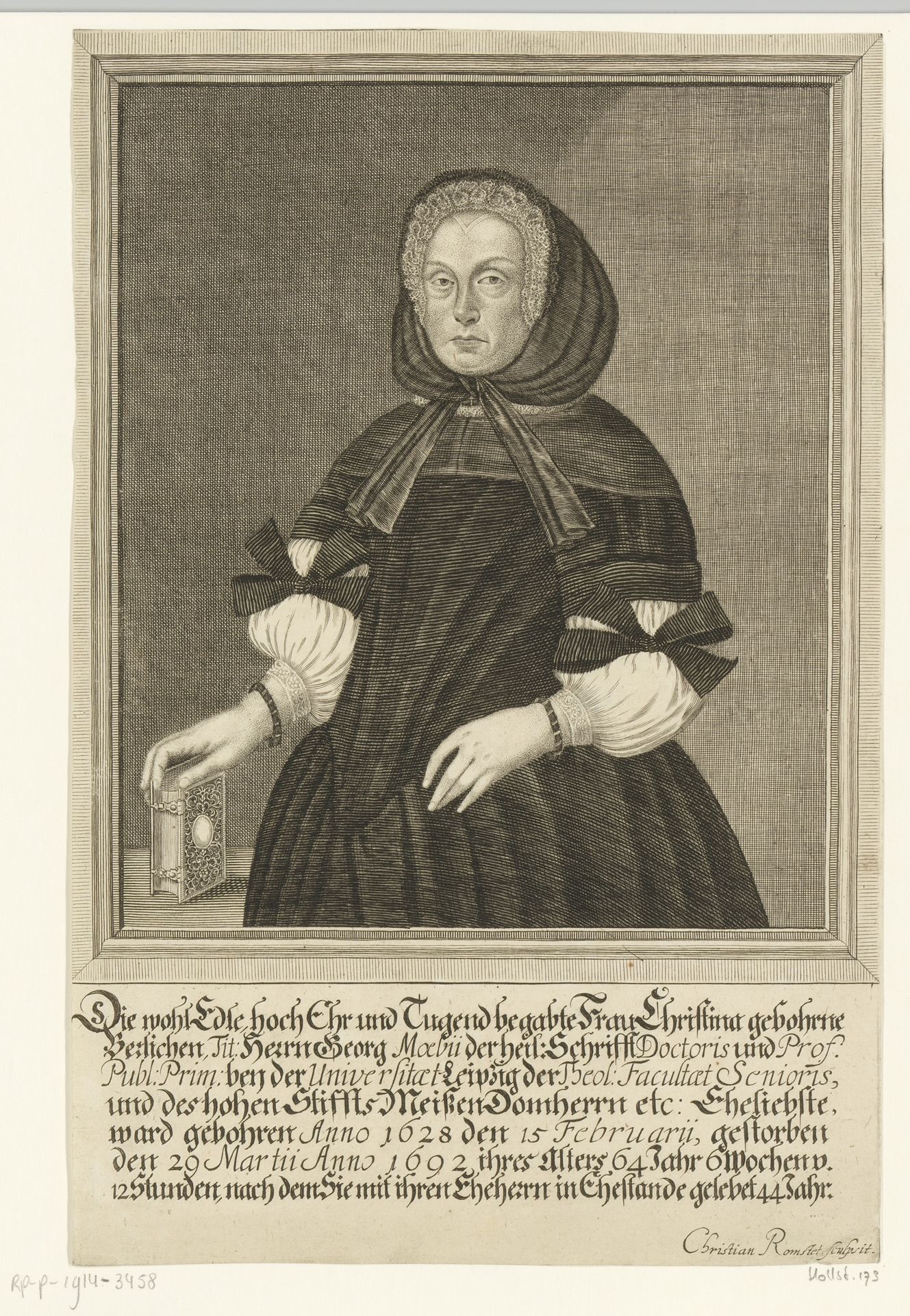 Portret van Christina Moebius by Christian Romstet