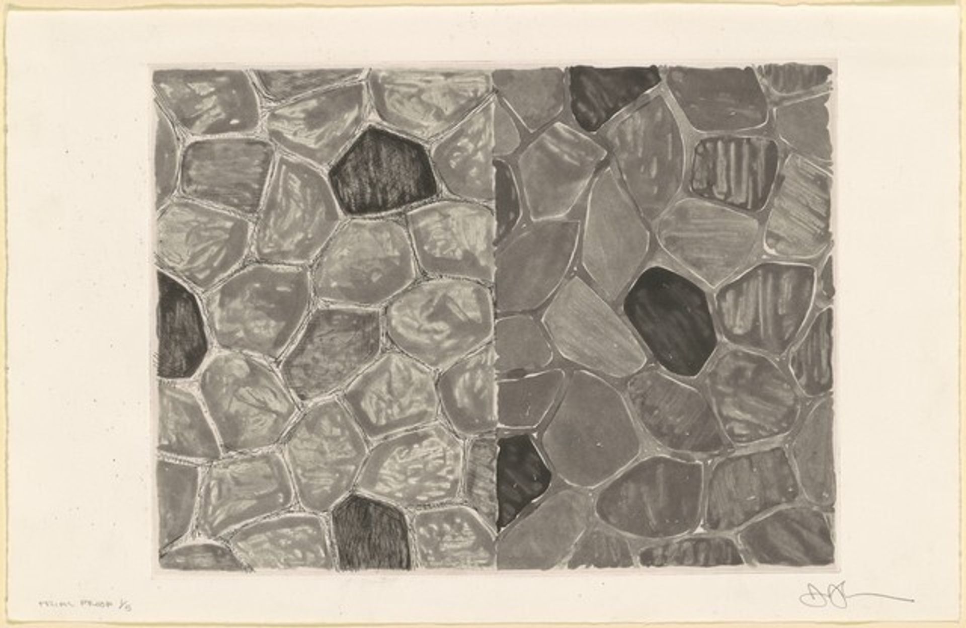 Flagstones and Flagstones [trial proof 1/5] by Jasper Johns