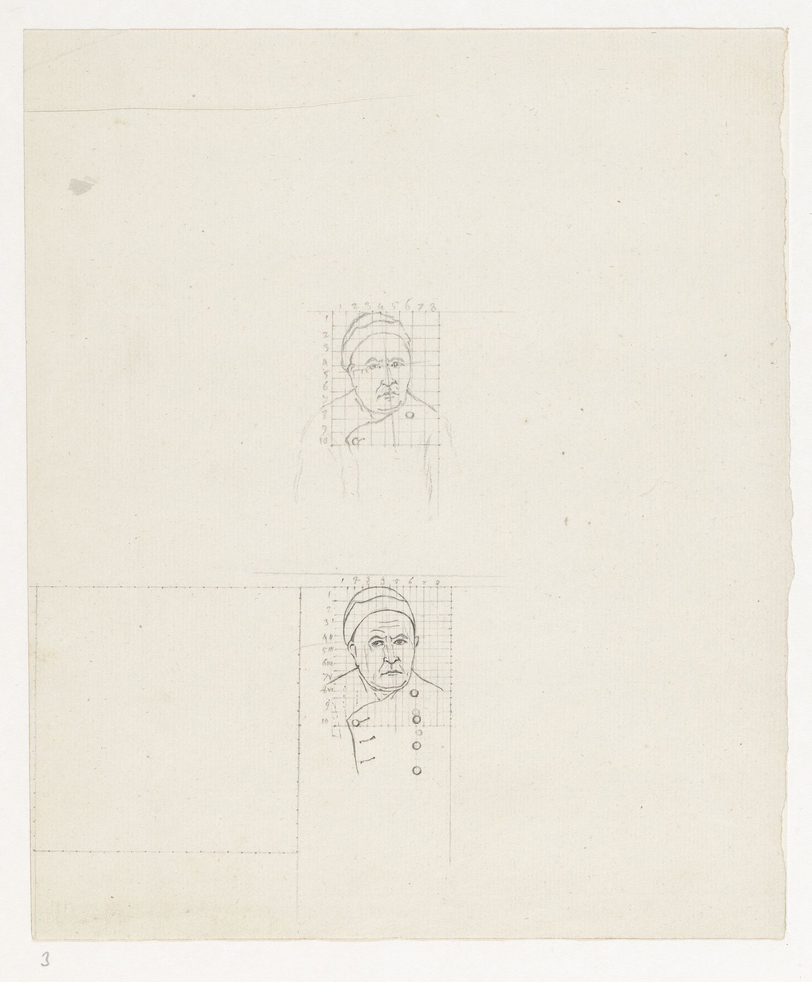 Studies voor portret van Jan Conrad Brandes by Jan Brandes