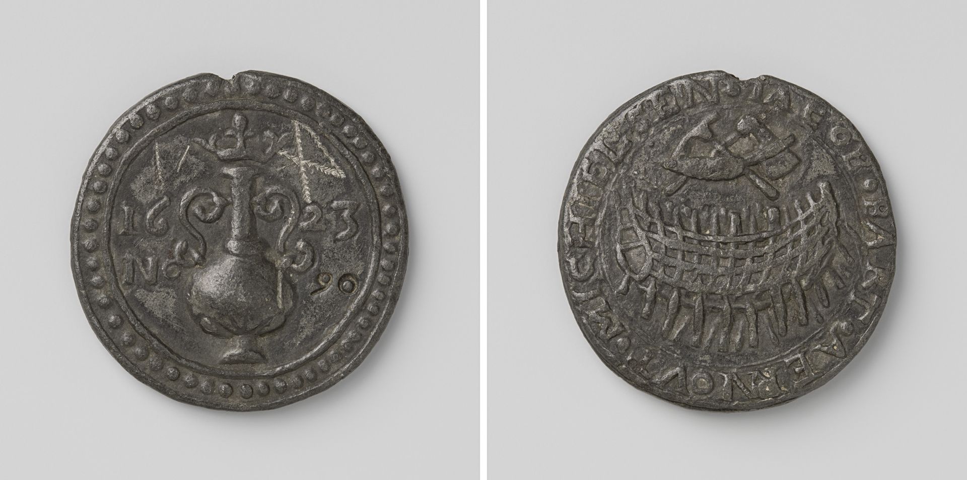 Scheepmakersgilde van Vlissingen, gildepenning met no. 1 by Anonymous