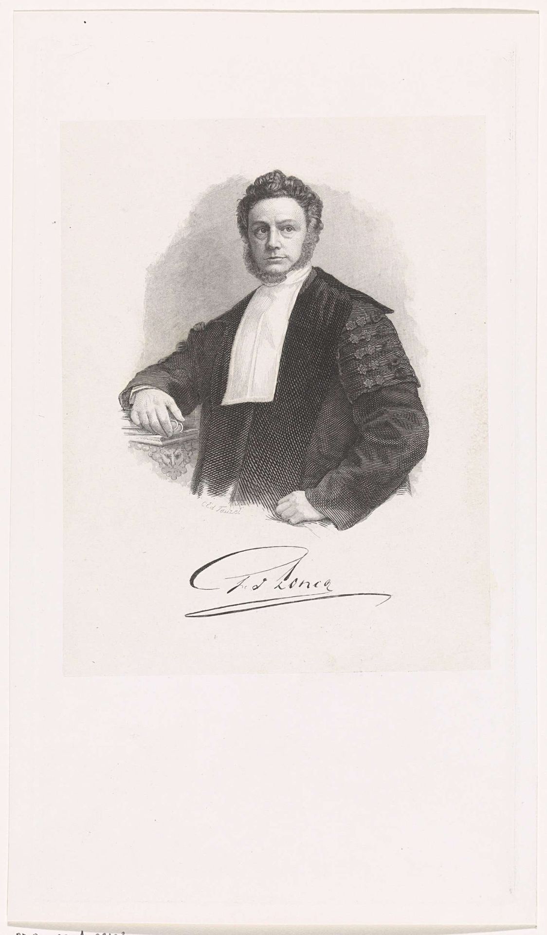 Portret van de medicus Gozewijn Jan Loncq by Edouard Taurel
