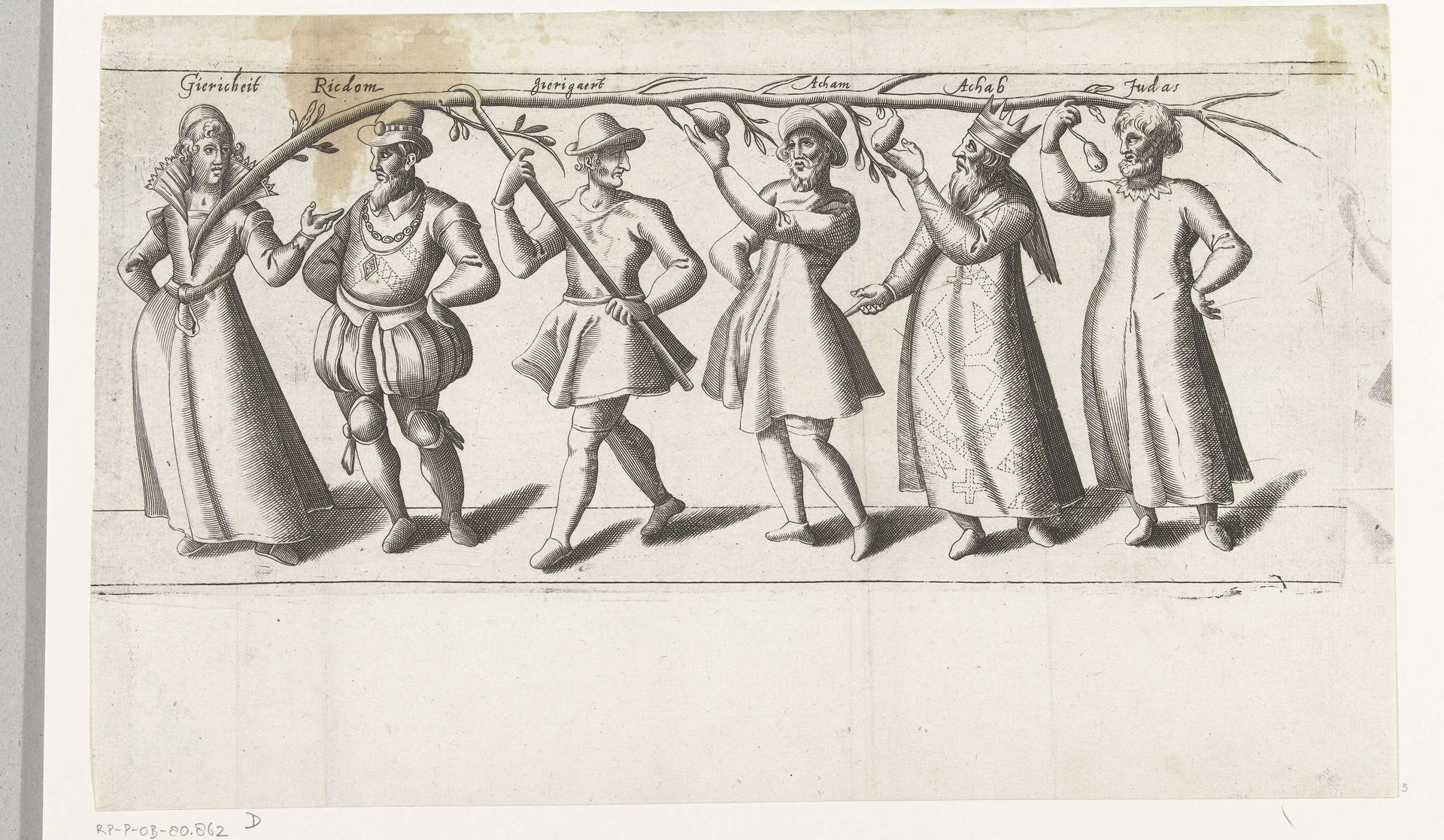 Optocht door de rederijkerskamer De Haselieren uit Hazerswoude Dorp (vierde deel), 1607 by Anonymous