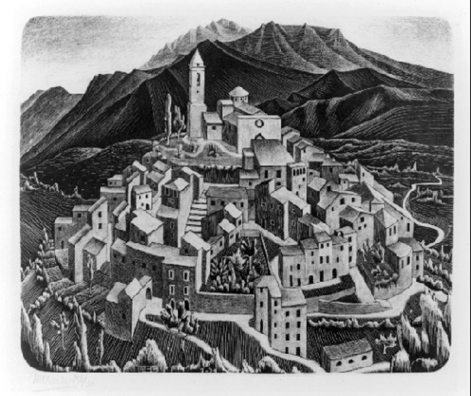 Goriano Sicoli by M.C. Escher