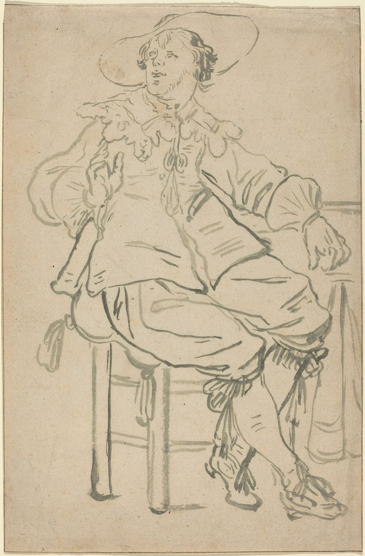 Seated Cavalier by Jan Philipz van Bouckhorst