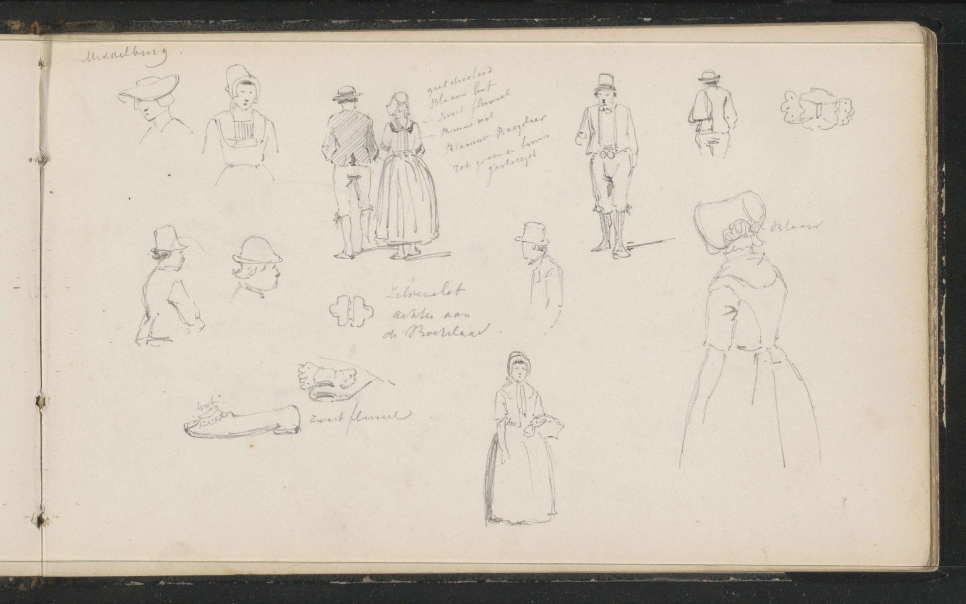 Middelburgse kostuumstudies by Cornelis Springer