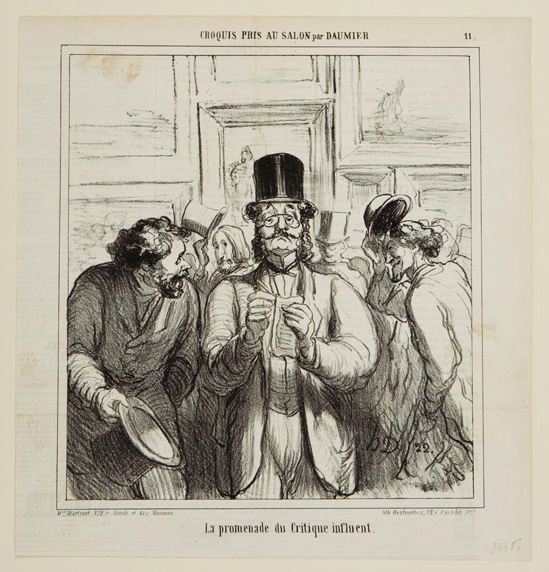 The Passage of the Influential Critic by Honoré Daumier