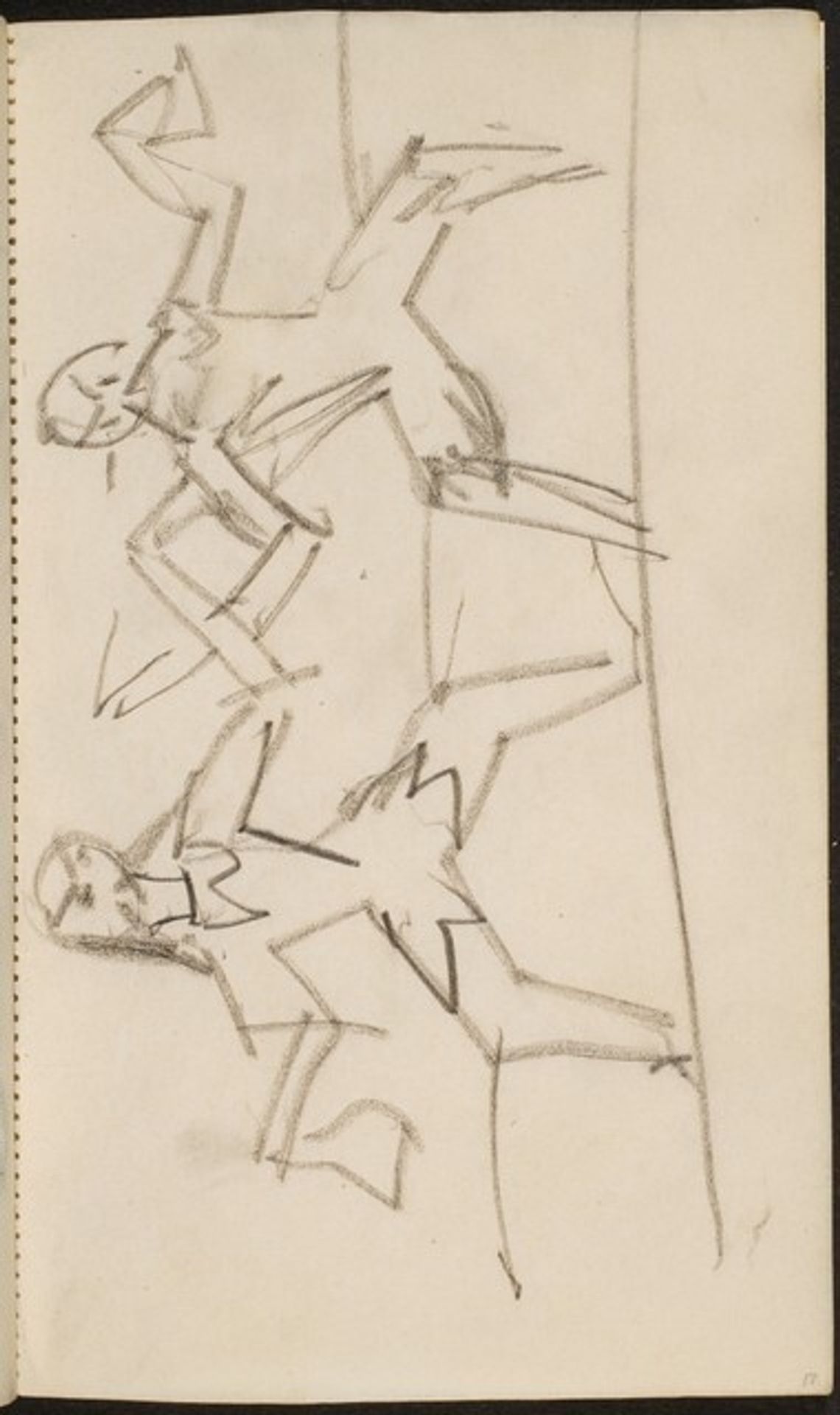 Zwei Tänzer in Kostümen (Two Dancers in Costume) [p. 17] by Max Beckmann