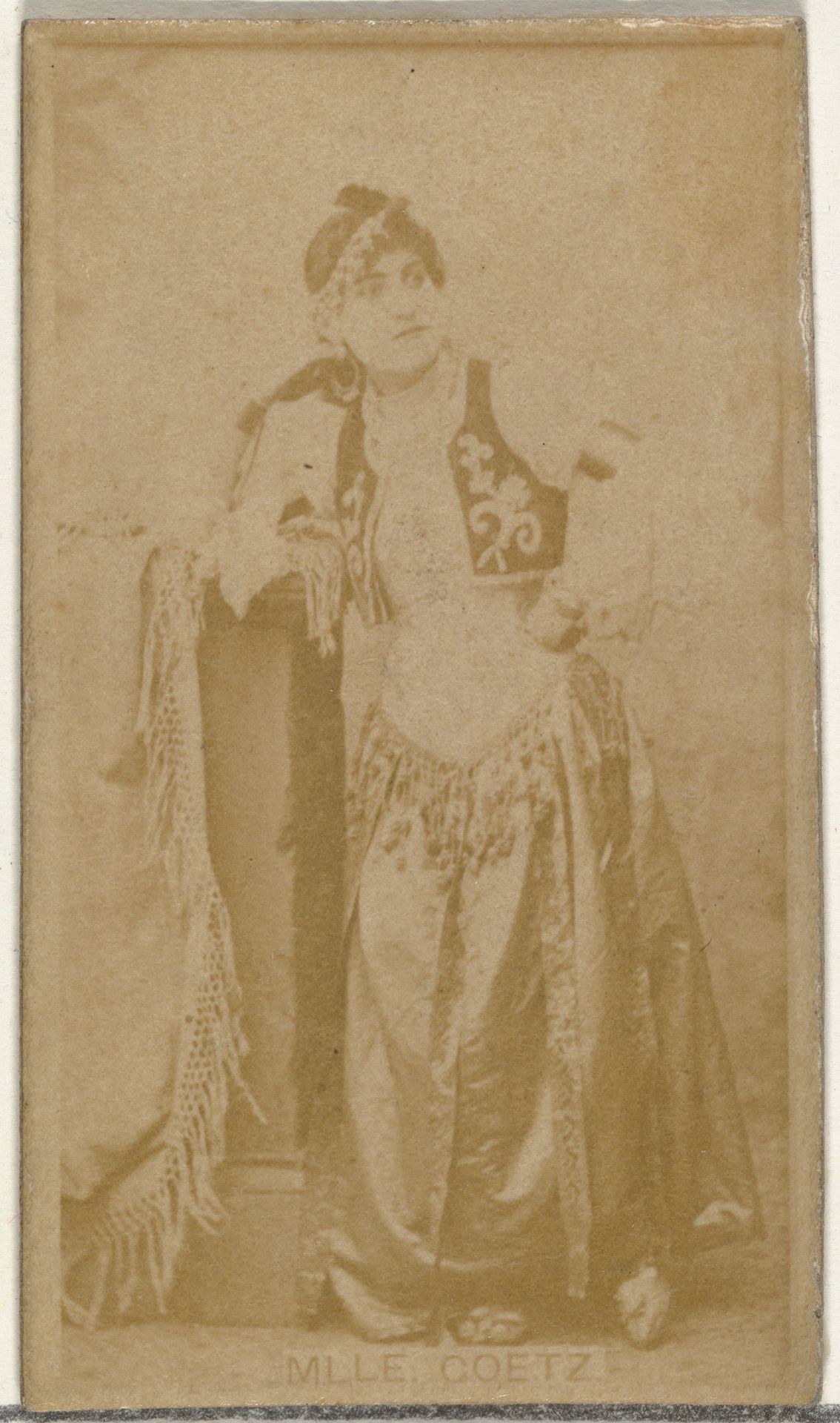 Mlle. Goetz, from the Actors and Actresses series (N145-8) issued by Duke Sons & Co. to promote Duke Cigarettes by W. Duke, Sons & Co.