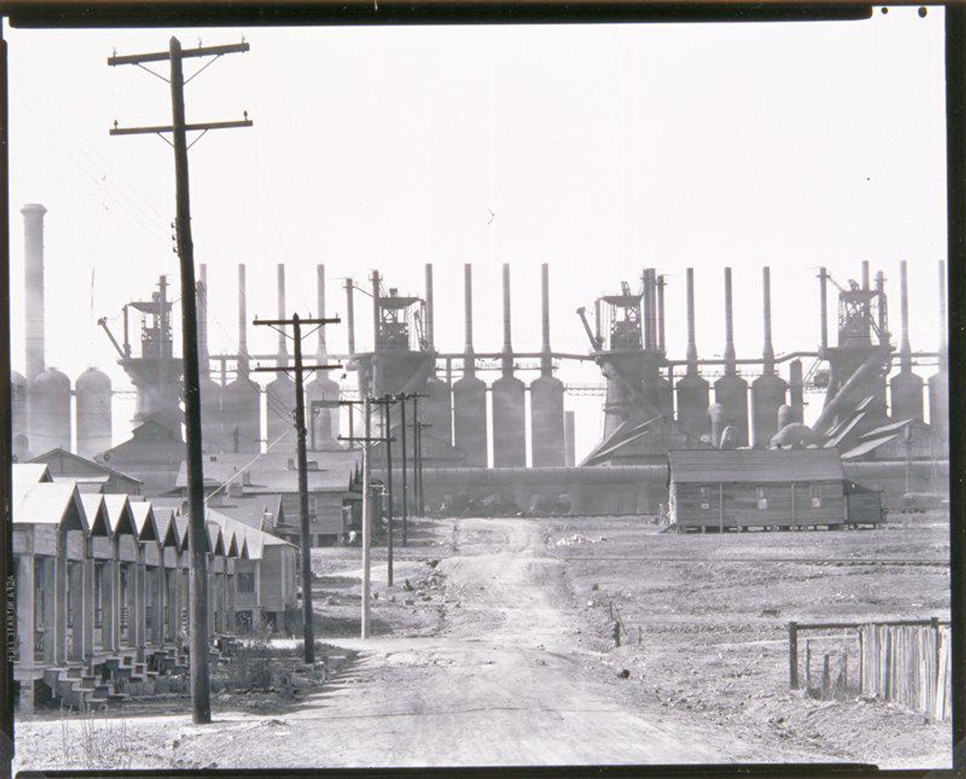Steel Mills and Workers' Houses by Walker Evans