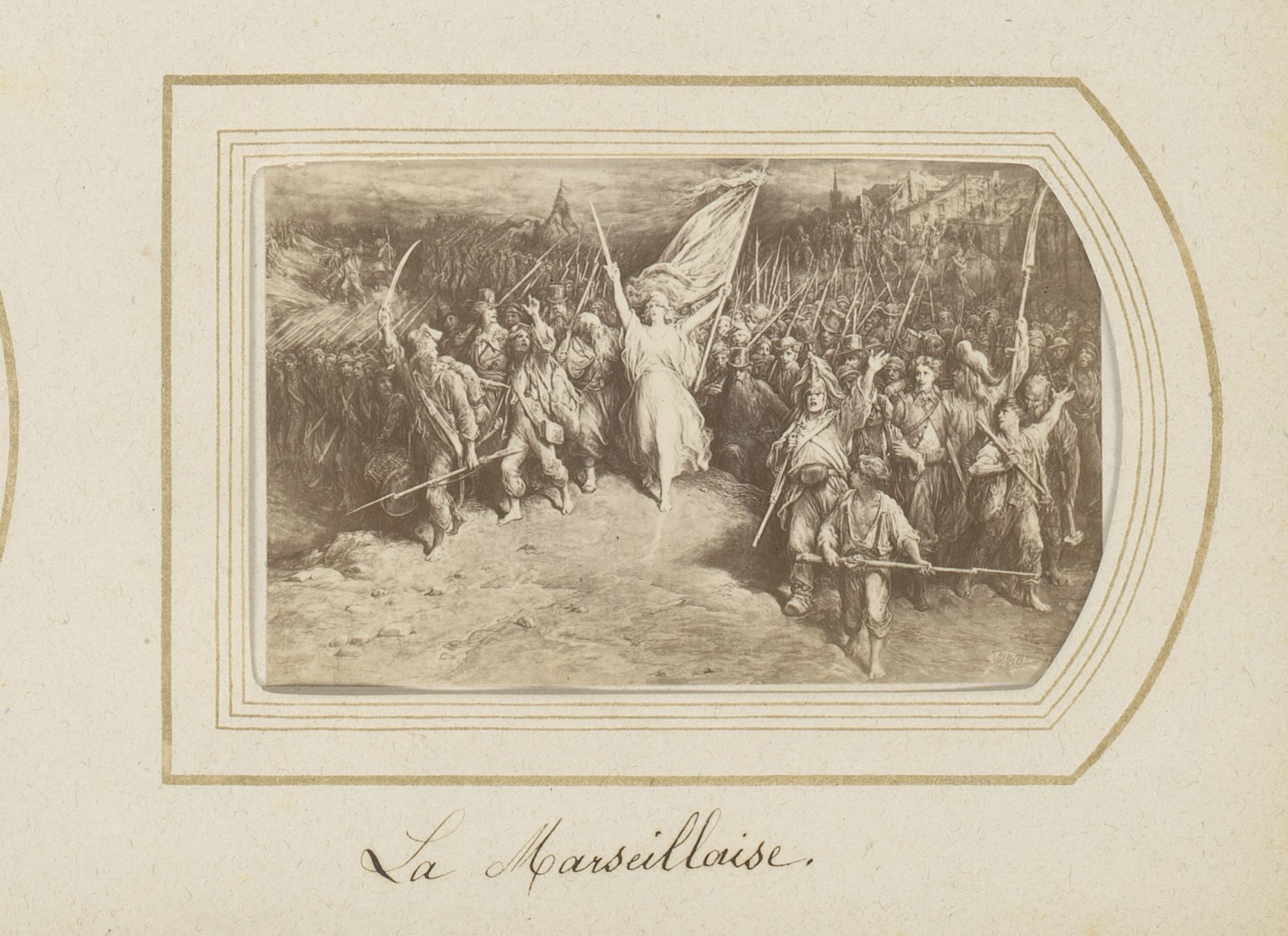 Fotoreproductie van La Marseillaise door Gustave Doré by Anonymous