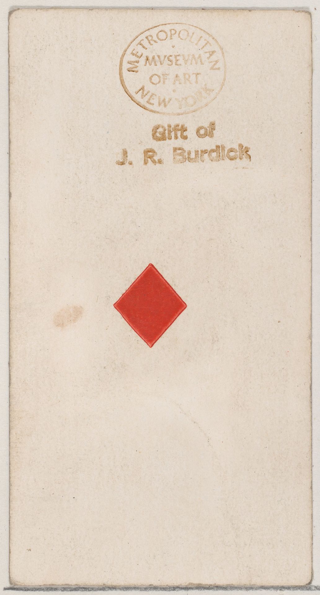 One Diamond, from the Playing Cards series (N84) to promote Turkish Cross-Cut Cigarettes for W. Duke, Sons and Co. by W. Duke, Sons & Co.