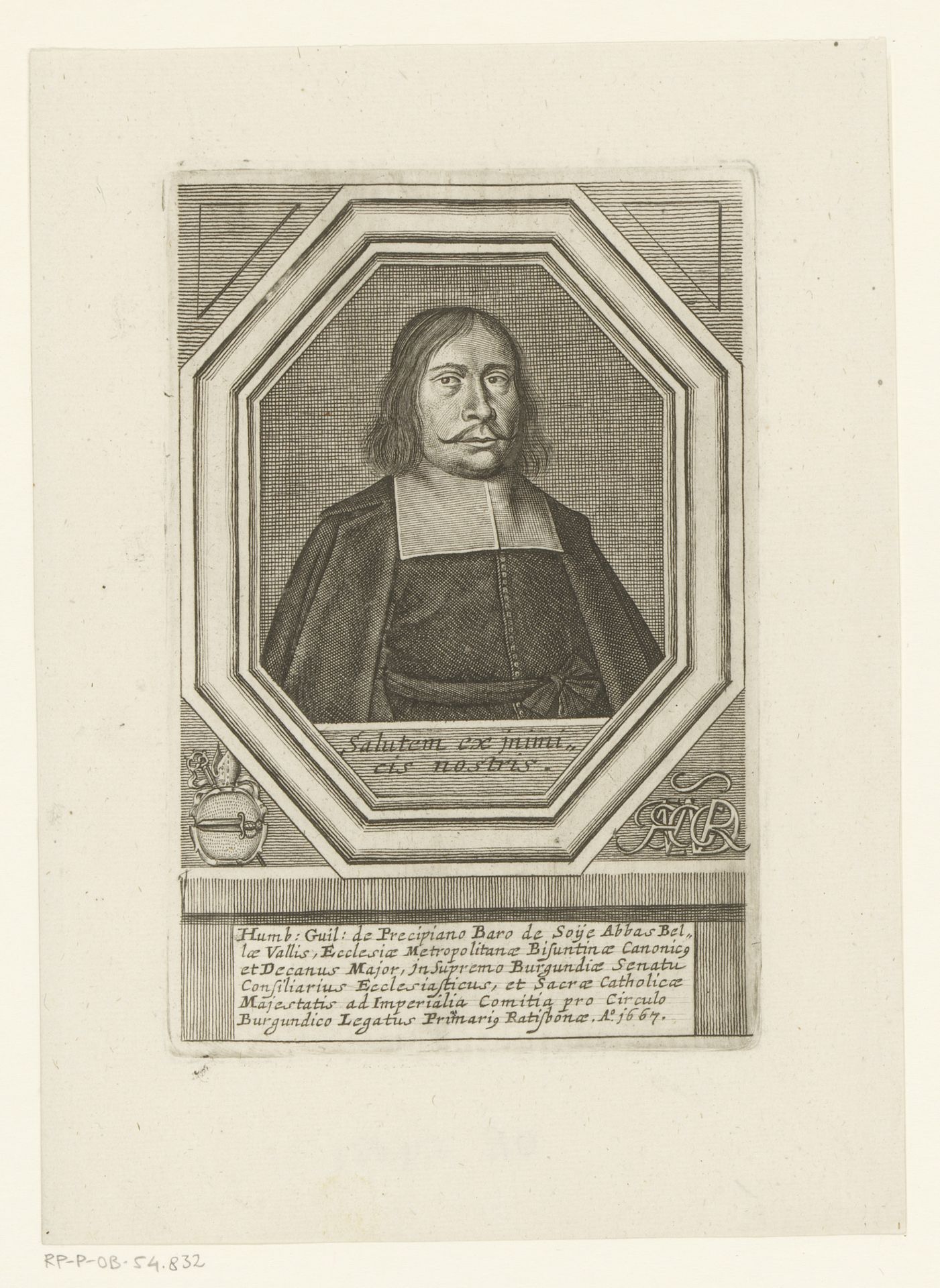Portret van Humbert-Guillaume de Precipiano by Matthias van Sommer