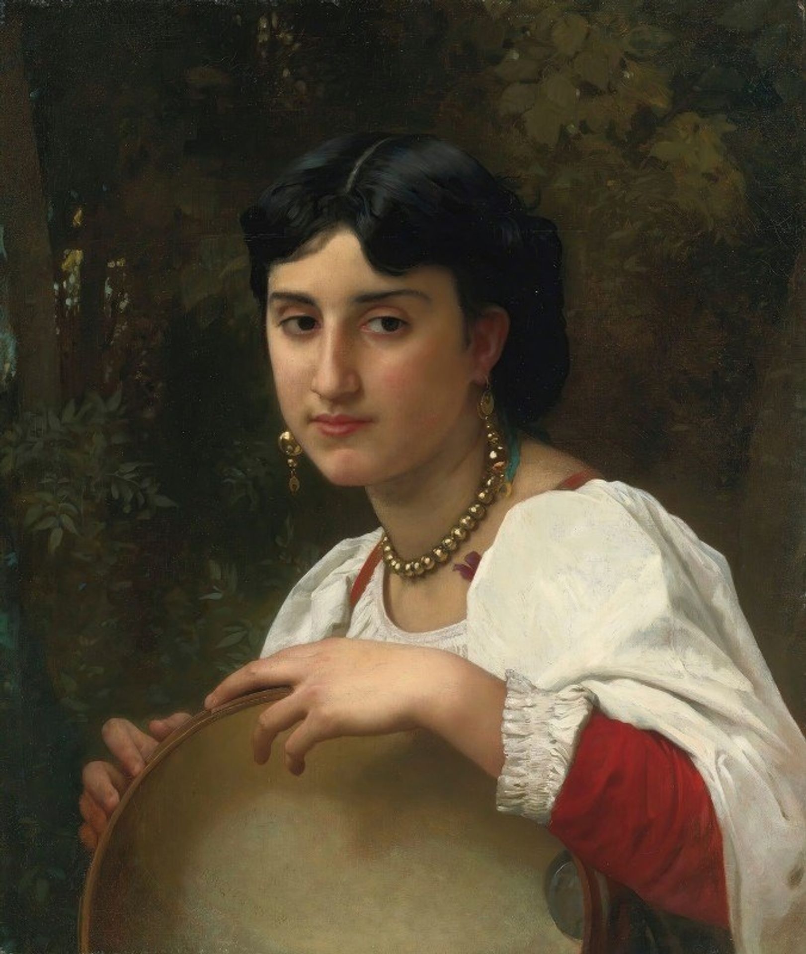 Italienne Au Tambourin by William Bouguereau