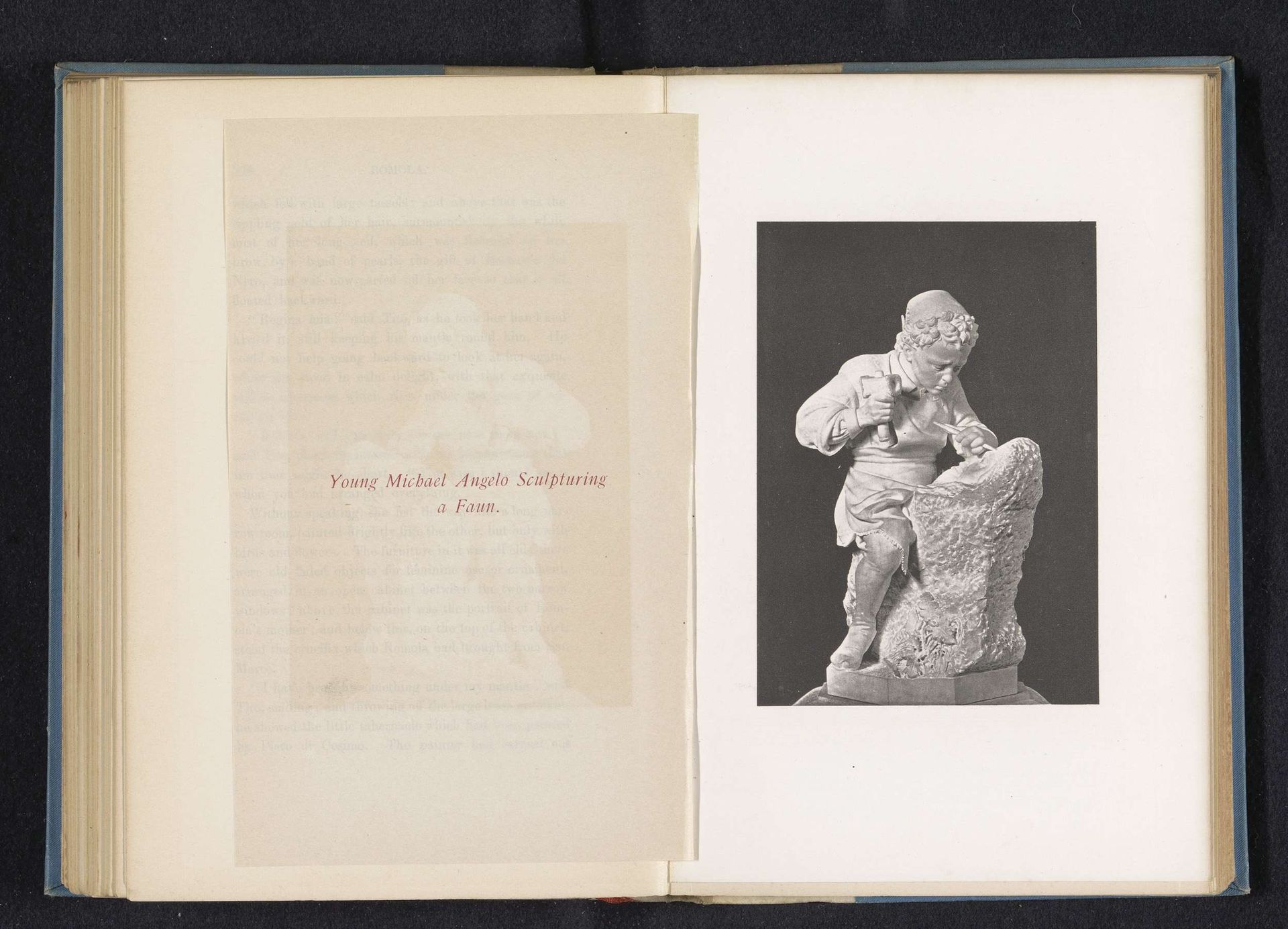 Sculptuur in het Palazzo Pitti te Florence, voorstellende de jonge Michelangelo beitelt het hoofd van een faun by Anonymous