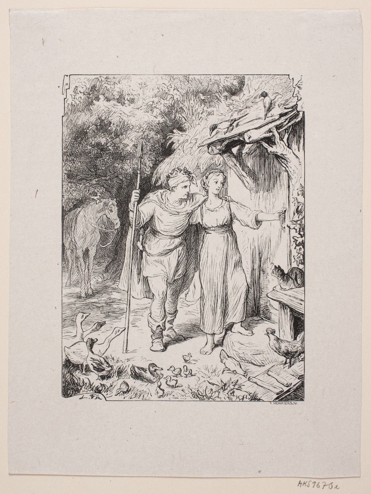 Illustration til "En moders barndomserindringer" by F. Hendriksen