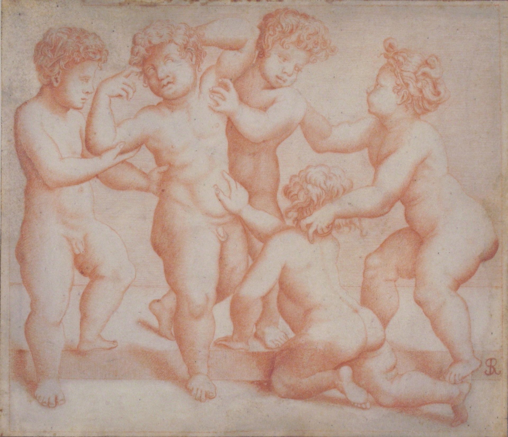 Frieze of Five Putti by Marco Dente