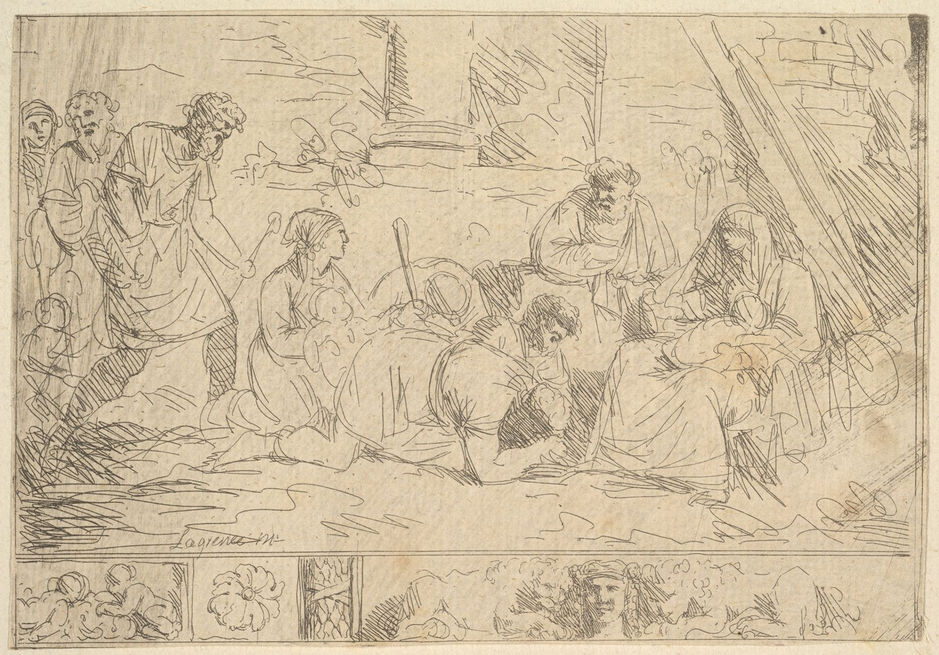 L'Adoration des Bergers (The Adoration of the Shepherds) by Jean Jacques Lagrenée