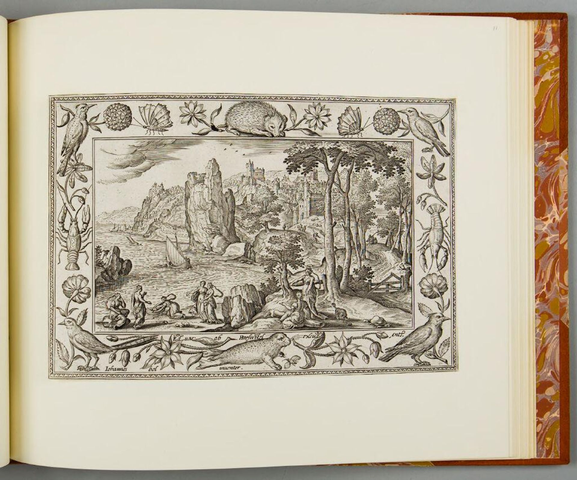 The Finding of Moses, with Hedgehog, Seal, Lobster, and Bird by Adriaen Collaert