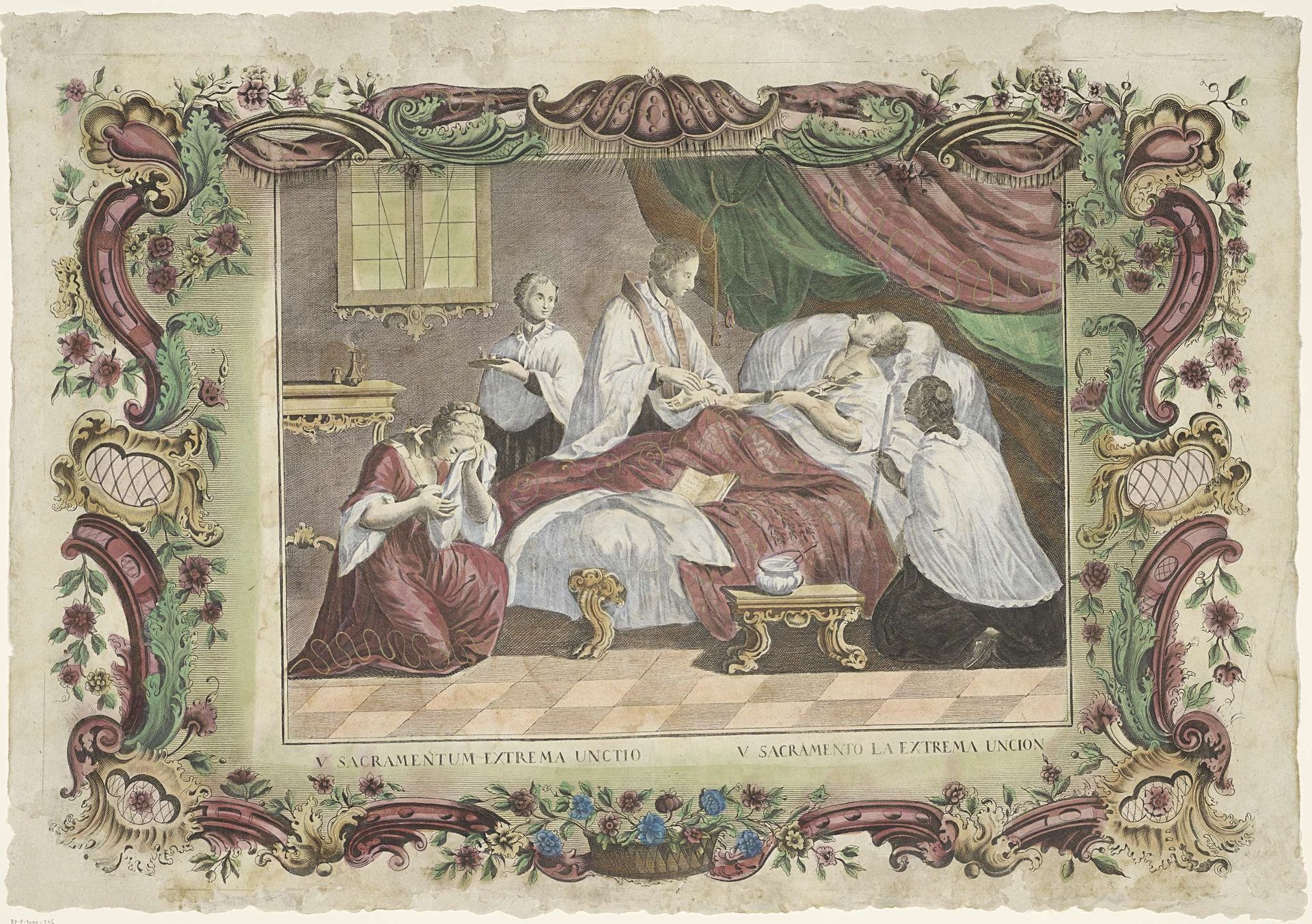 Het sacrament van het laatste oliesel by Giovanni Volpato
