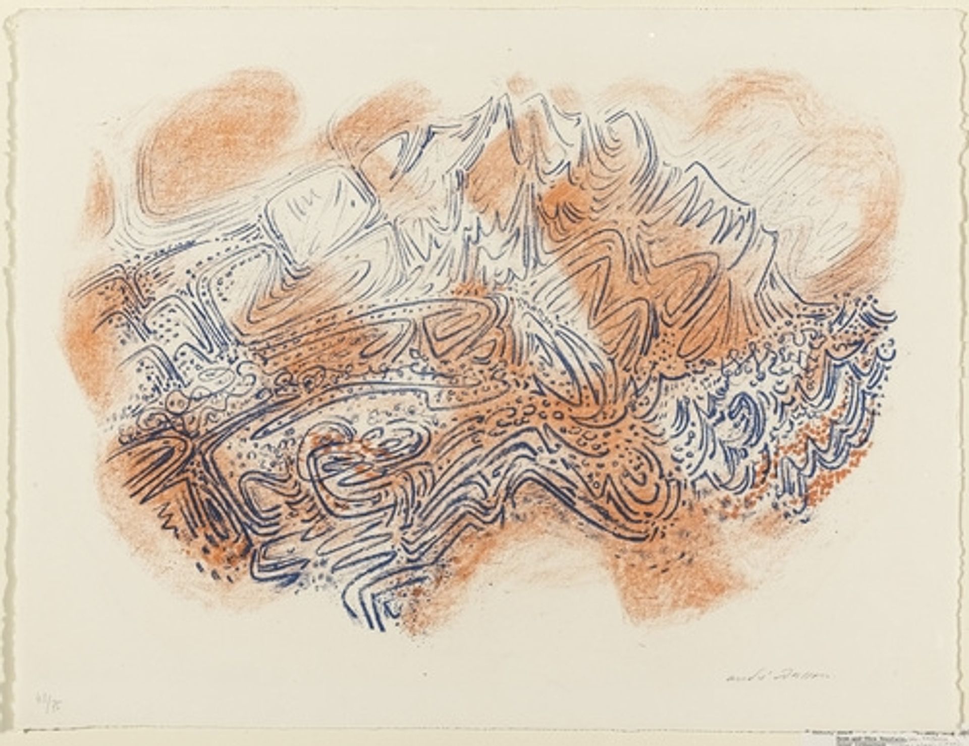 Rose and Blue Mountain by Andre Masson
