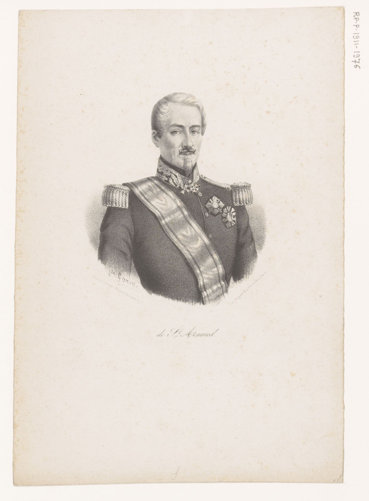 Portret van maarschalk Armand Jacques Leroy de Saint-Arnaud by Alphonse Farcy