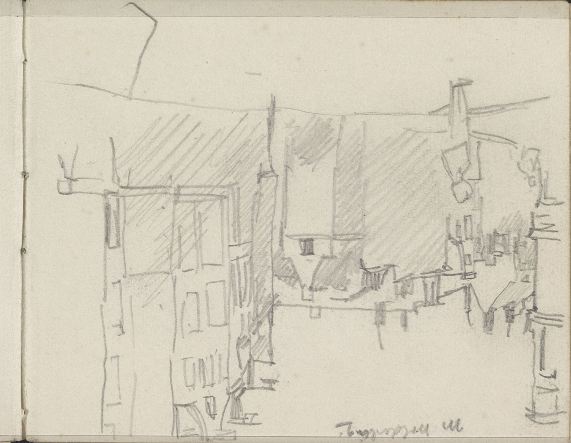 Ingang van de Paleisstraat te Amsterdam, gezien vanaf het Singel by George Hendrik Breitner