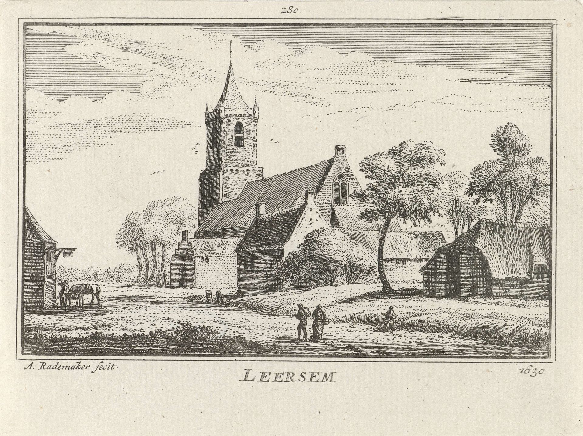Gezicht op Leersum, 1630 by Abraham Rademaker