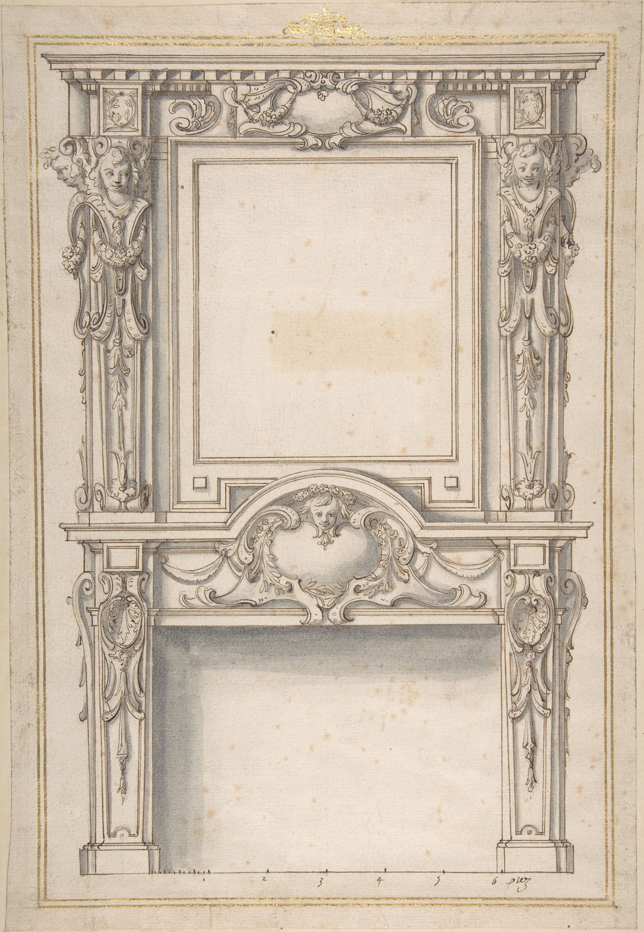 Design for a Fireplace by Anonymous