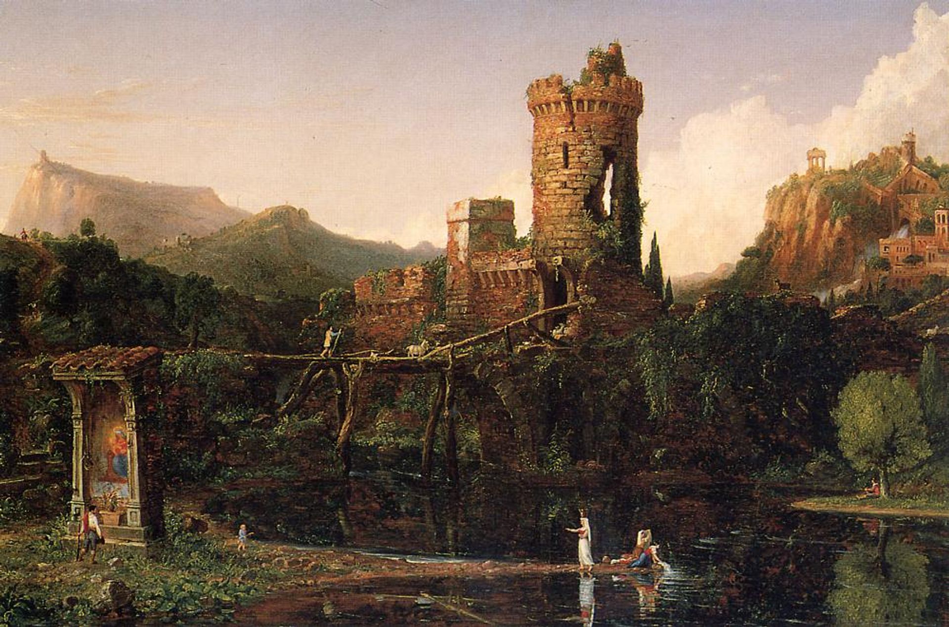 Landscape Composition Italian Scenery by Camille Corot