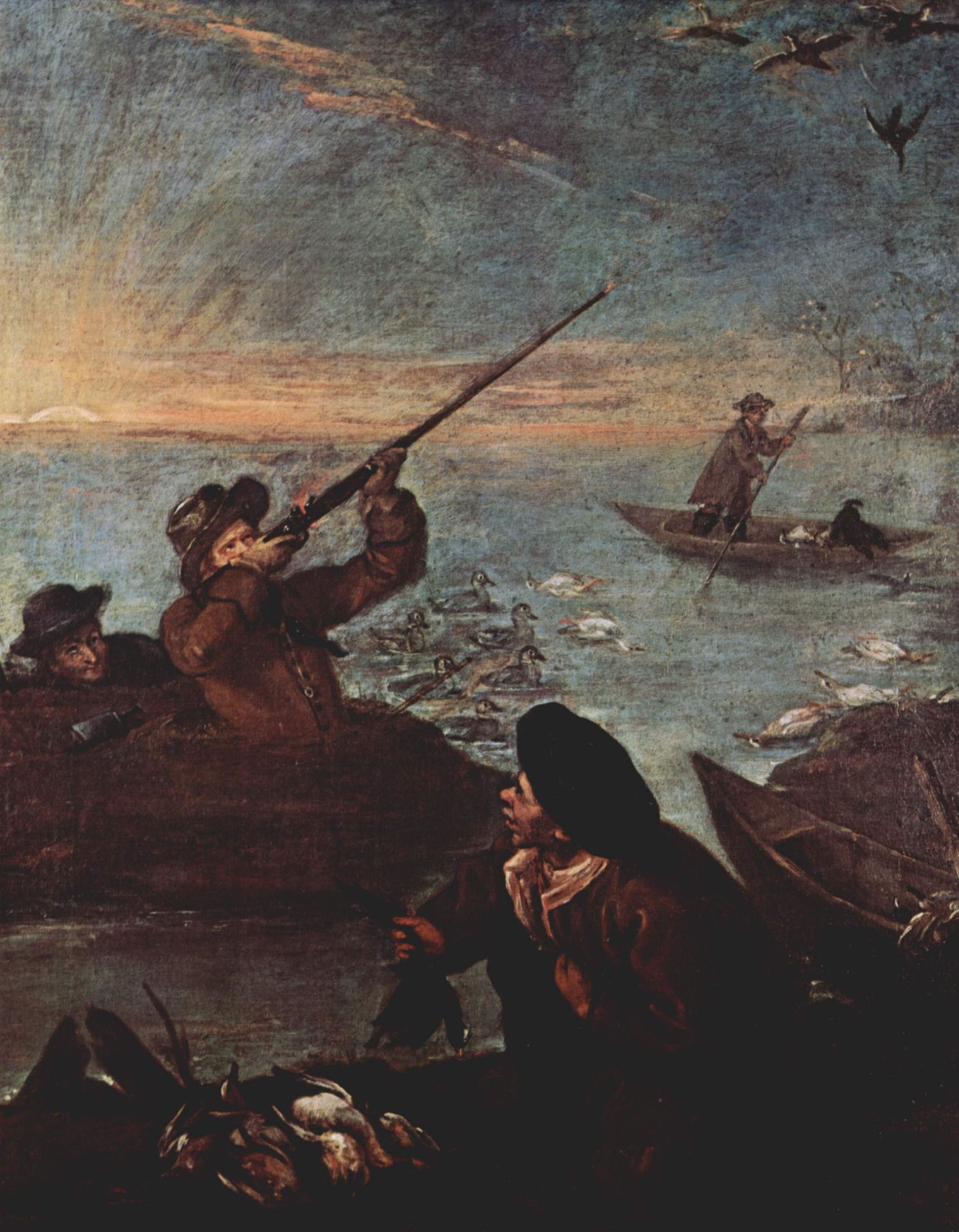 Hunters Shooting at Ducks by Pietro Longhi