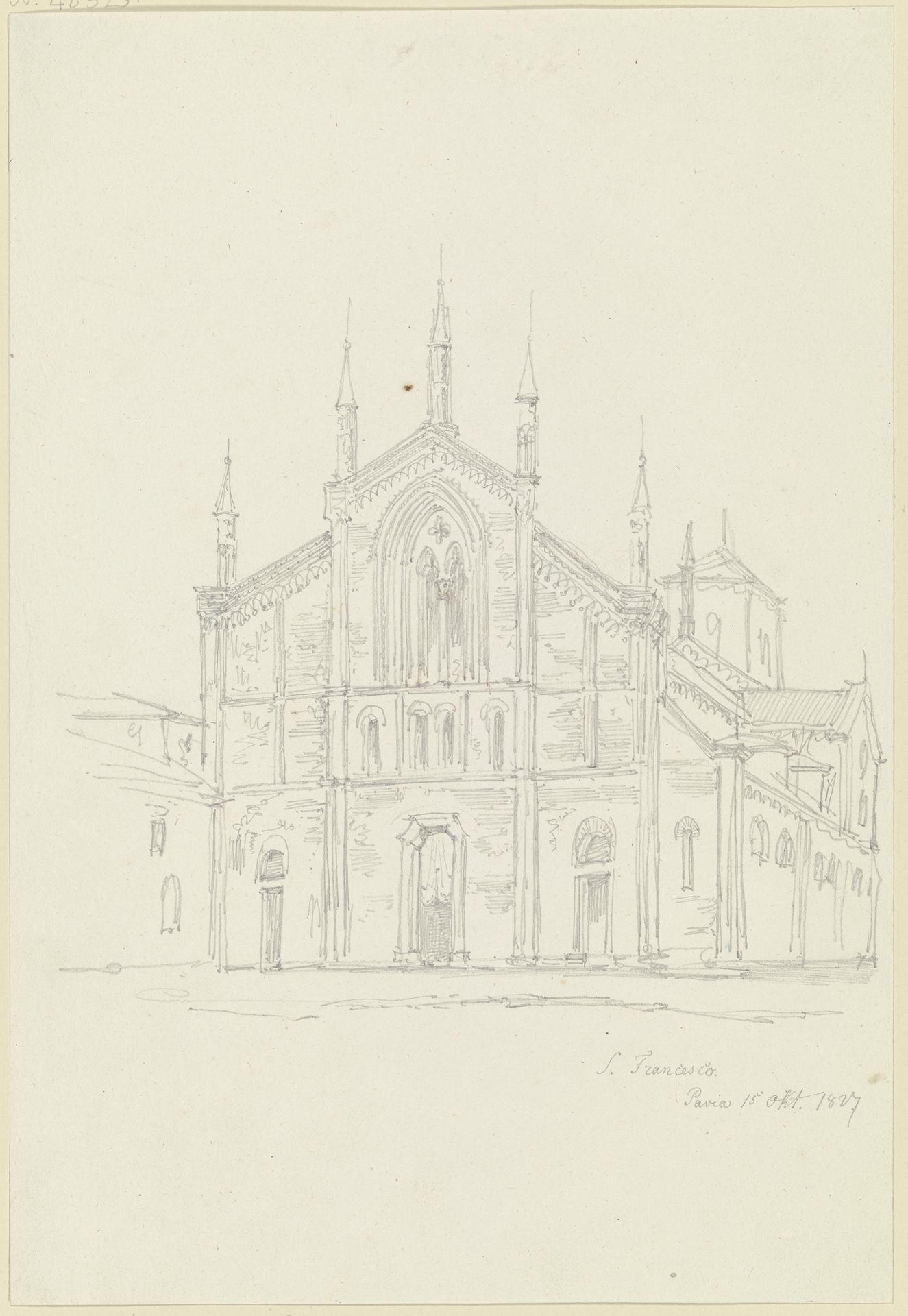 St Francesco in Pavia by Friedrich Maximilian Hessemer