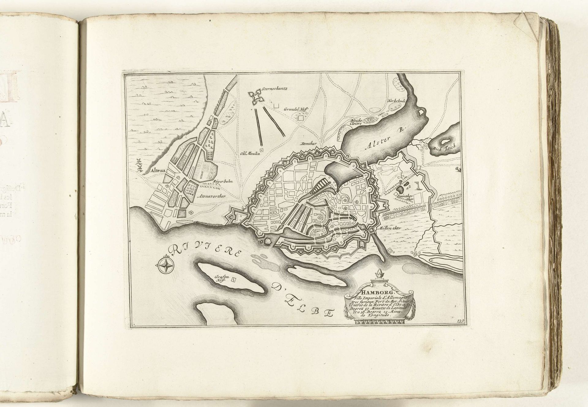Plattegrond van Hamburg, ca. 1702 by Anonymous