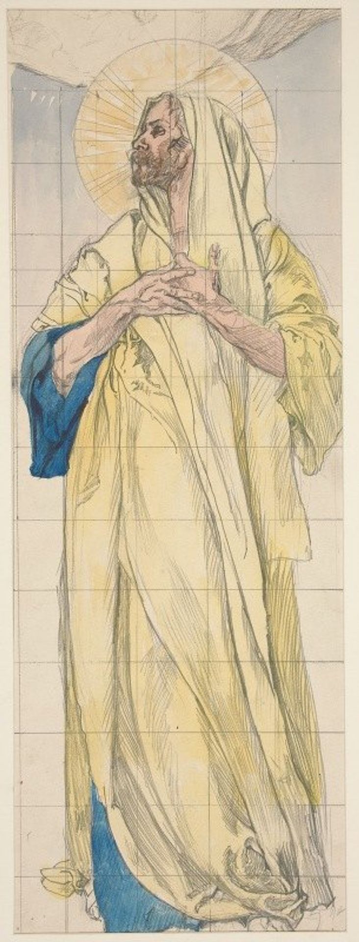 Study for Louis Comfort Tiffany’s center window for ‘Children’s Window’, St. Peter’s Church, Morristown, NJ by Edwin Austin Abbey