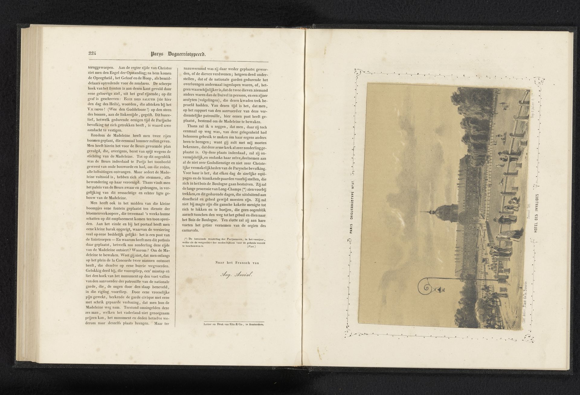 Gezicht op het Hôtel des Invalides in Parijs by A. Provost