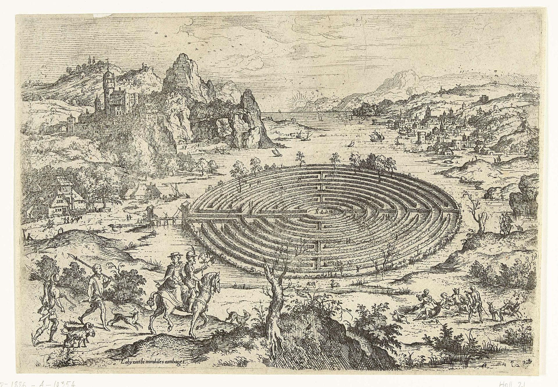 Het Kretische labyrint by Hieronymus Cock