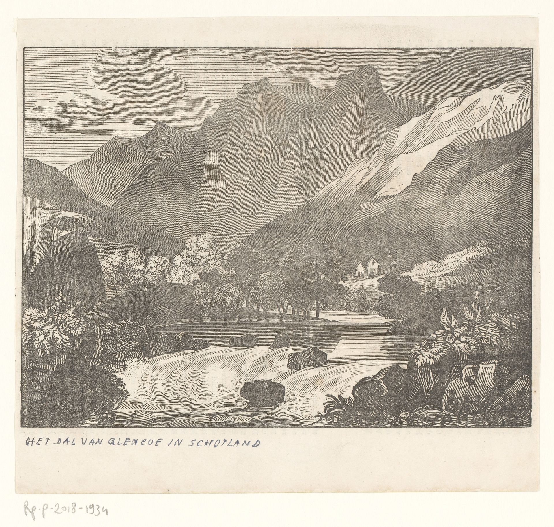 Gezicht op het dal van Glen Coe by Anonymous